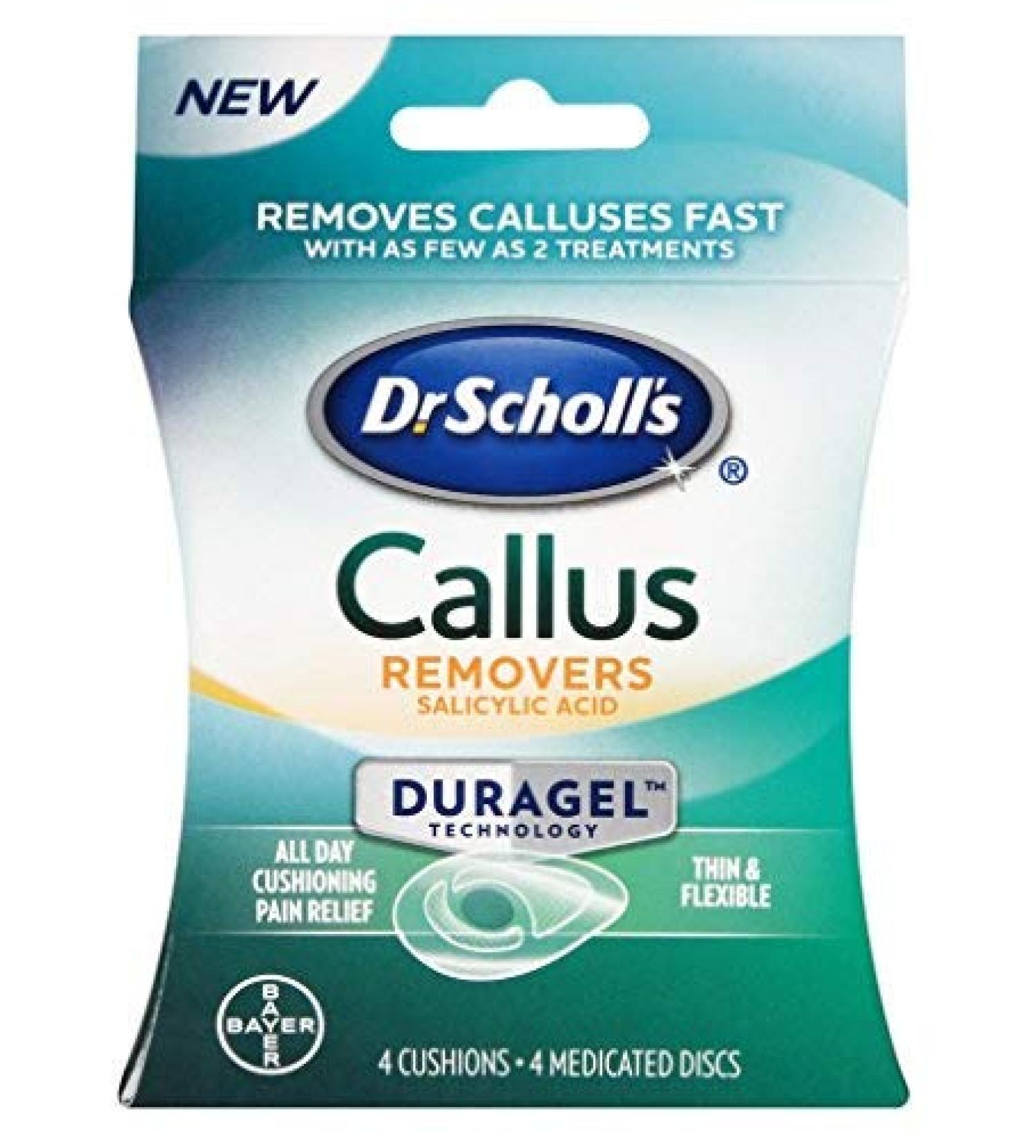 Dr. Scholls Callus Removers 4 Cushions - 4 Medicated Discs (2 Pack)