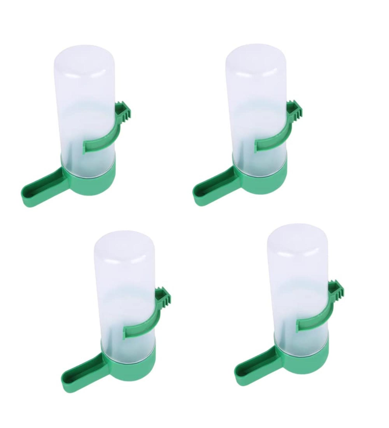4-Piece Automatic Bird Water Bottles - Hanging Feeder for Parrots & Cage Accessories - Buy Online on GoSupps.com