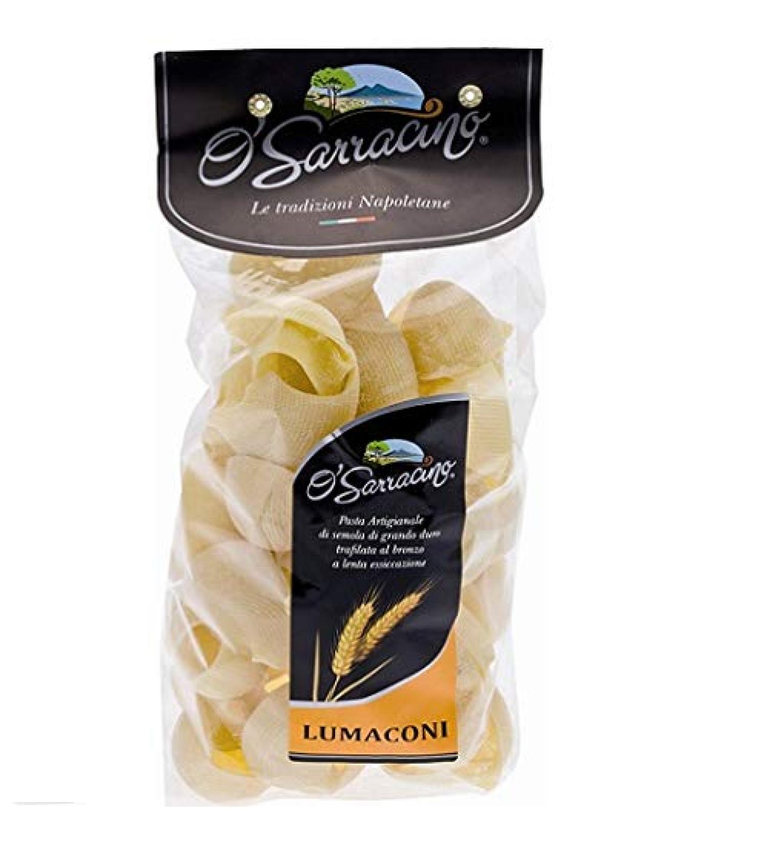 O' sarracino O' sarracino pasta Lumaconi typical artisan Neapolitan noodles 500g