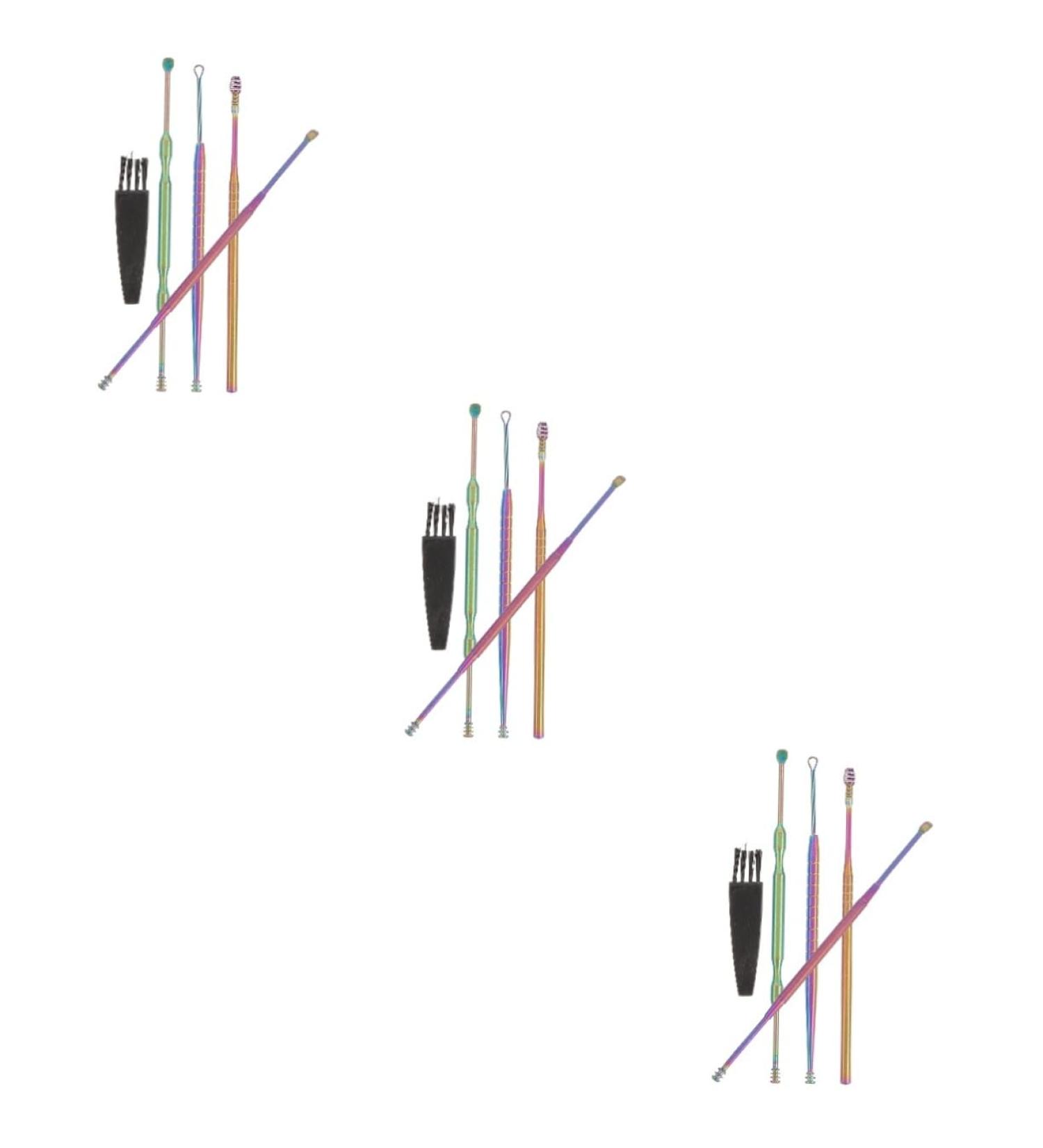 Buy Healvian 3 Sets Ear Cleaning Kit - Stainless Steel Ear Wax Remover & Ear Scraper for Adults - Effective Earwax Cleaning Set - Buy Online on GoSupps.com