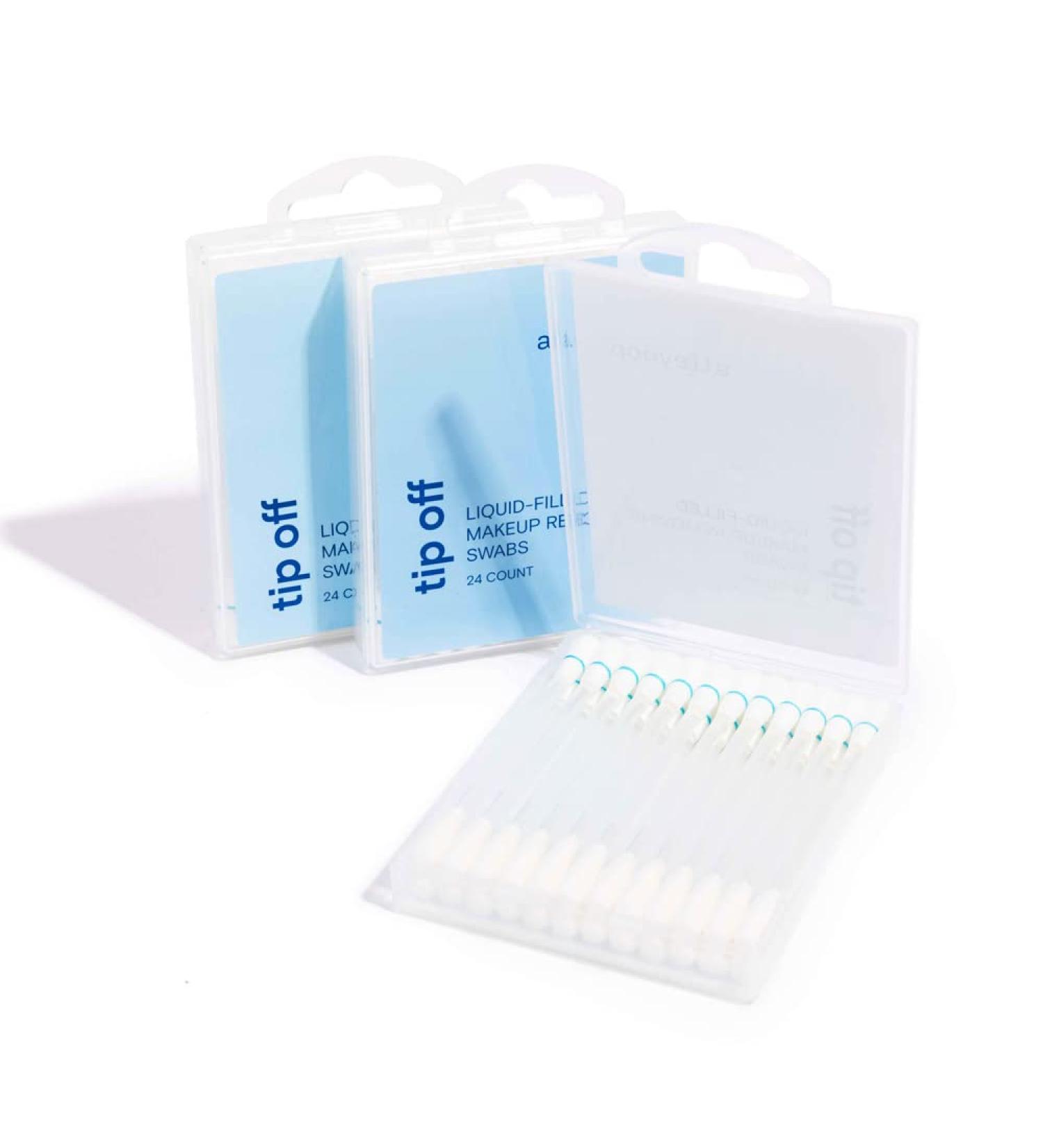 Alleyoop Tip Off Liquid-Filled Makeup Removing Swabs - 3-Pack x 24 Count | Aloe Vera for Calming and Soothing Skin - Buy Online on GoSupps.com