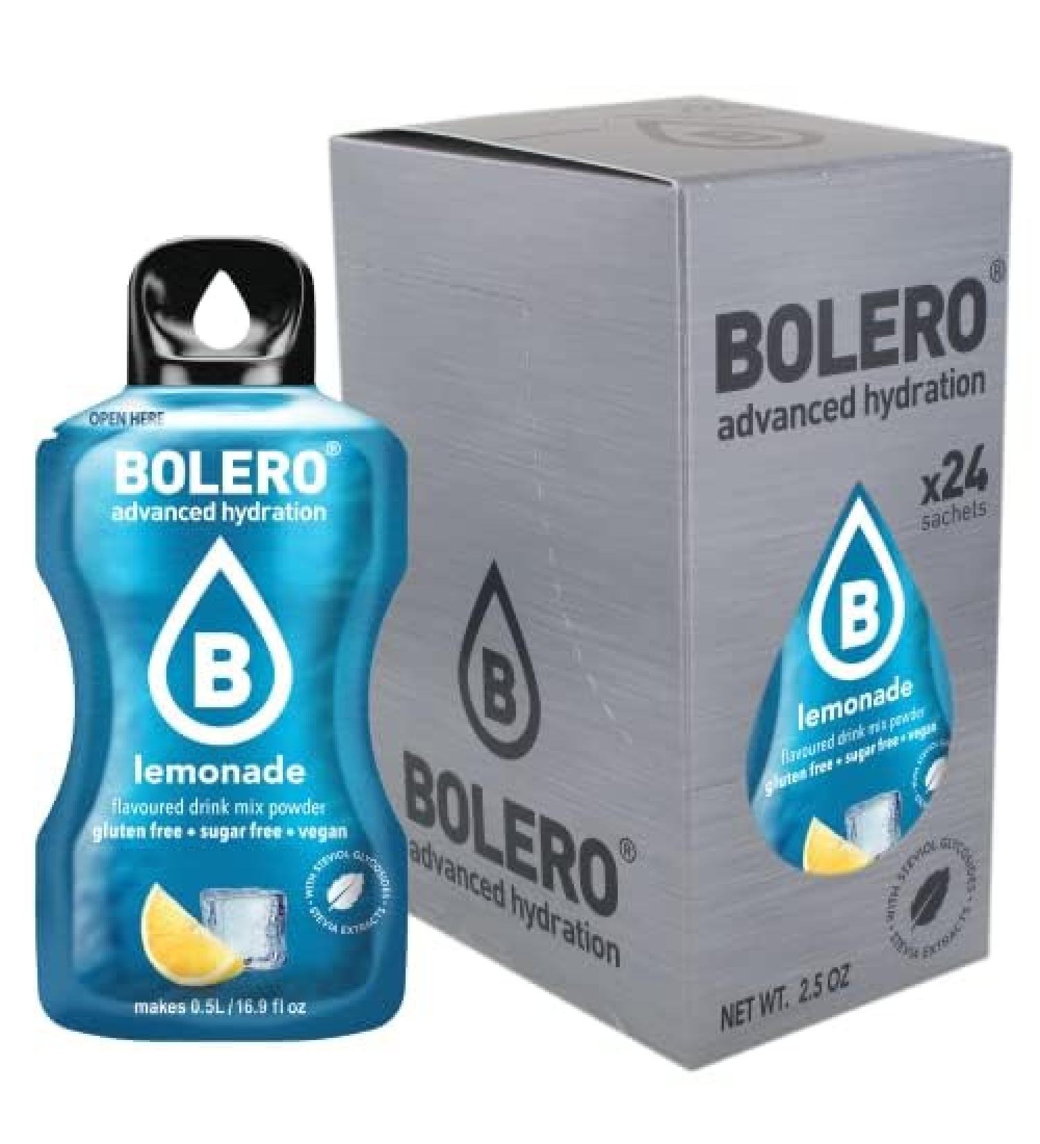 Bolero LEMONADE 24x3g | Sugar-free juice powder sweetened with stevia + vitamin C | for children and athletes | gluten-free  - Buy Online on GoSupps.com