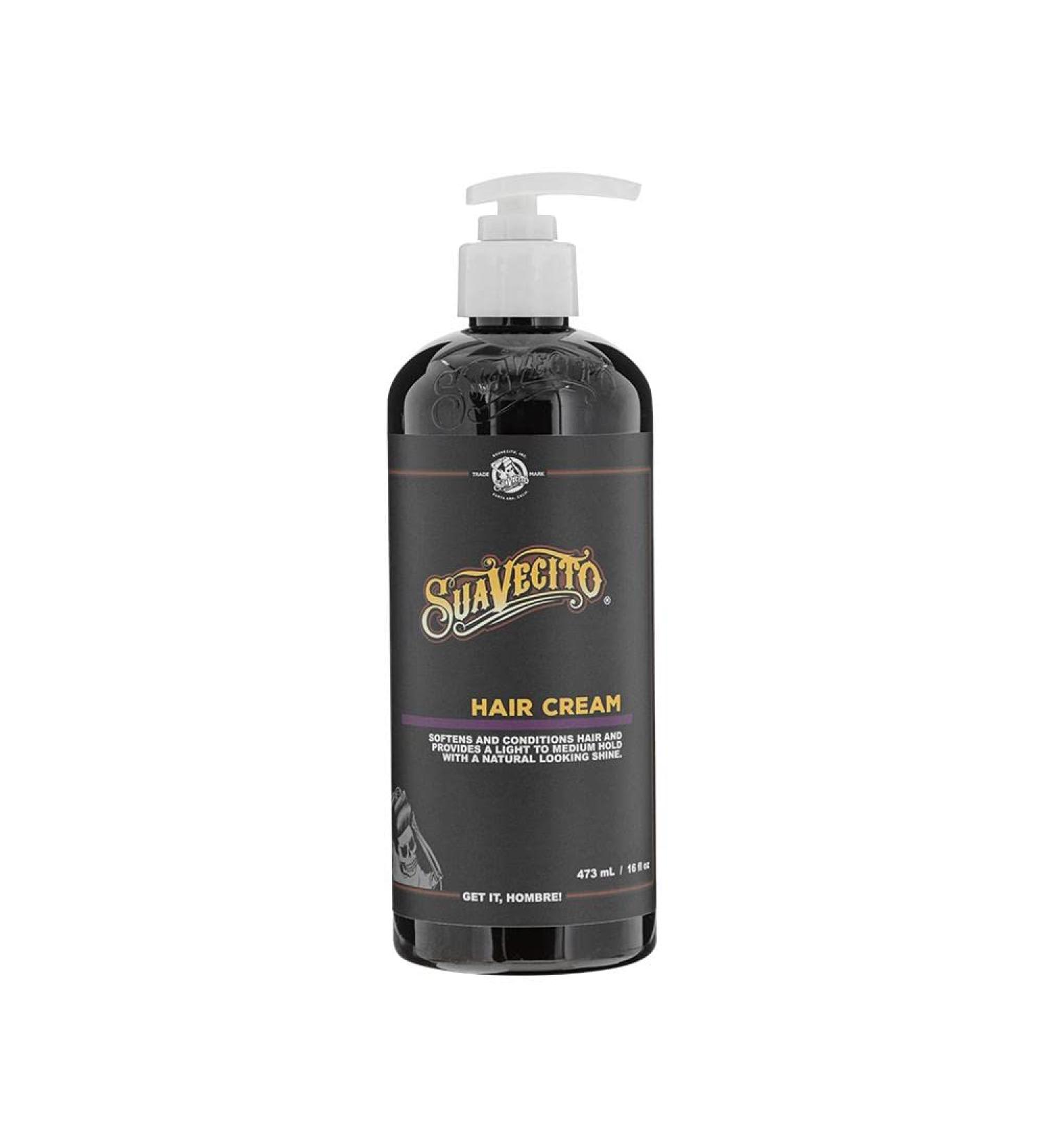 Suavecito Hair Cream 16 oz Pump Bottle - Medium Shine, Light Hold Grooming Styling - Buy Online on GoSupps.com