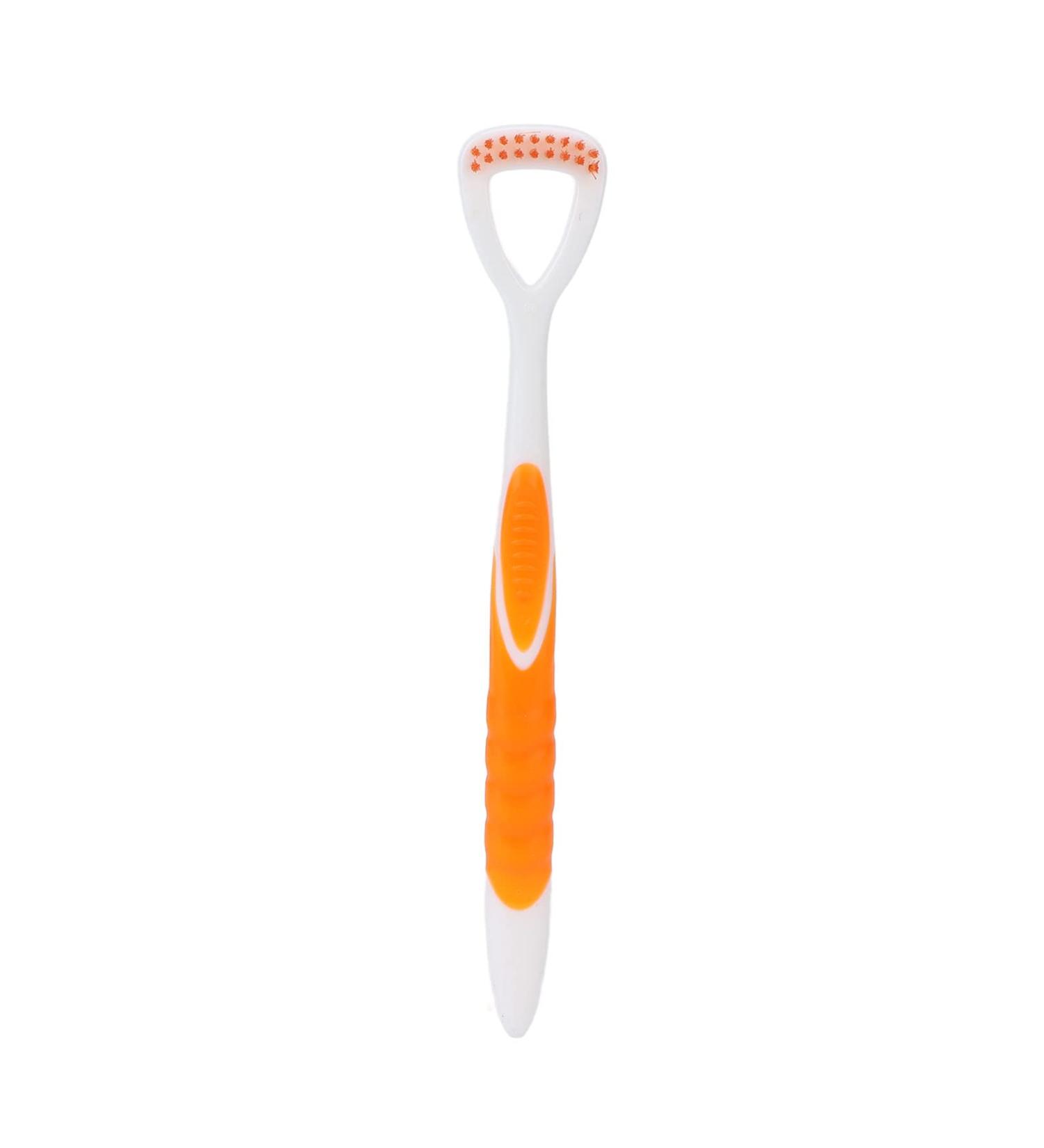 Professional Tongue Cleaner & Scraper for Bad Breath | Long Grip Tongue Brush | Effective Oral Hygiene - Buy Online on GoSupps.com