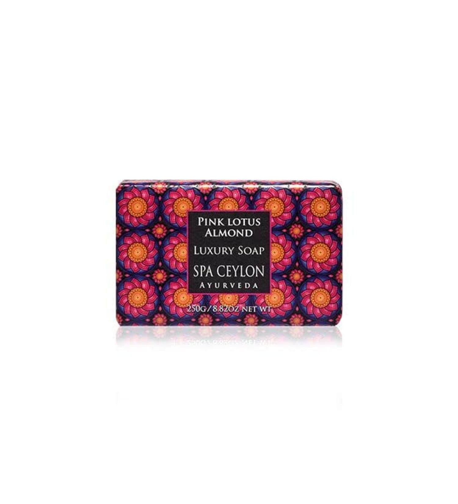 SPA CEYLON Pink Lotus Almond - Luxury Soap 250g Almond 8.82 Ounce (Pack of 1)