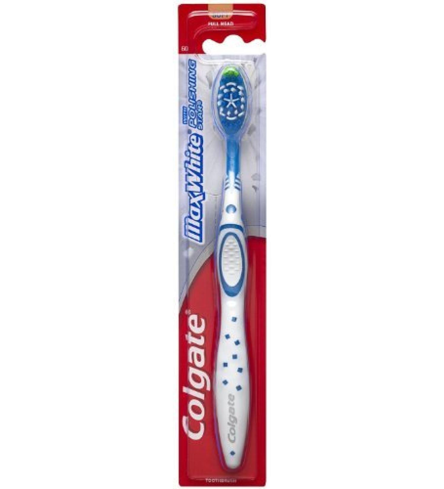 Colgate Maxwht Fllhd Tb M Size 1ct Colgate Max White Full Head Toothbrush Med 56 3