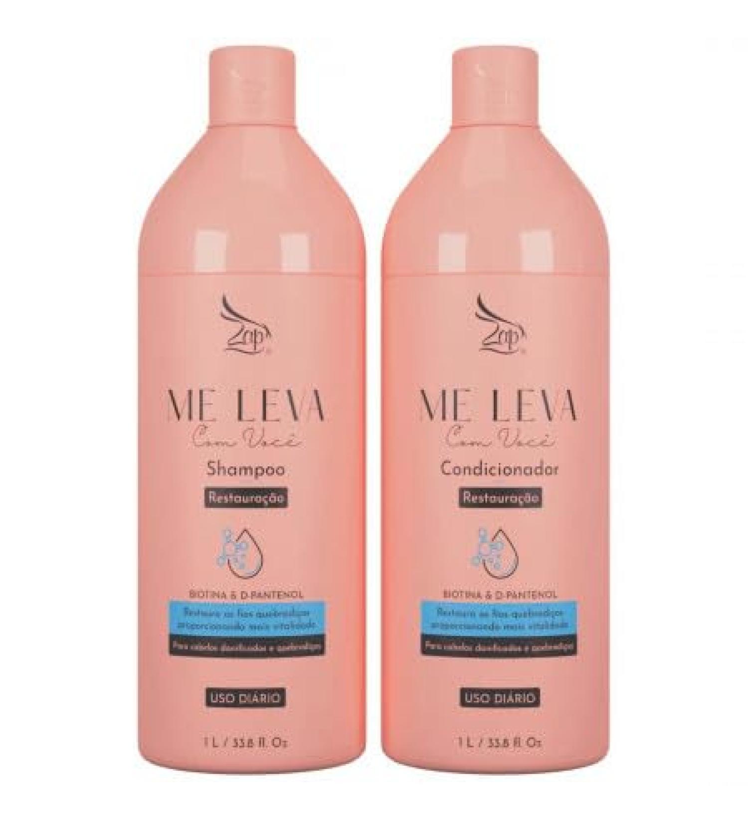 G n rique Zap Me Leva Com Voc Beauty Moisturizing Biotin and D-Panthenol - 2x1L