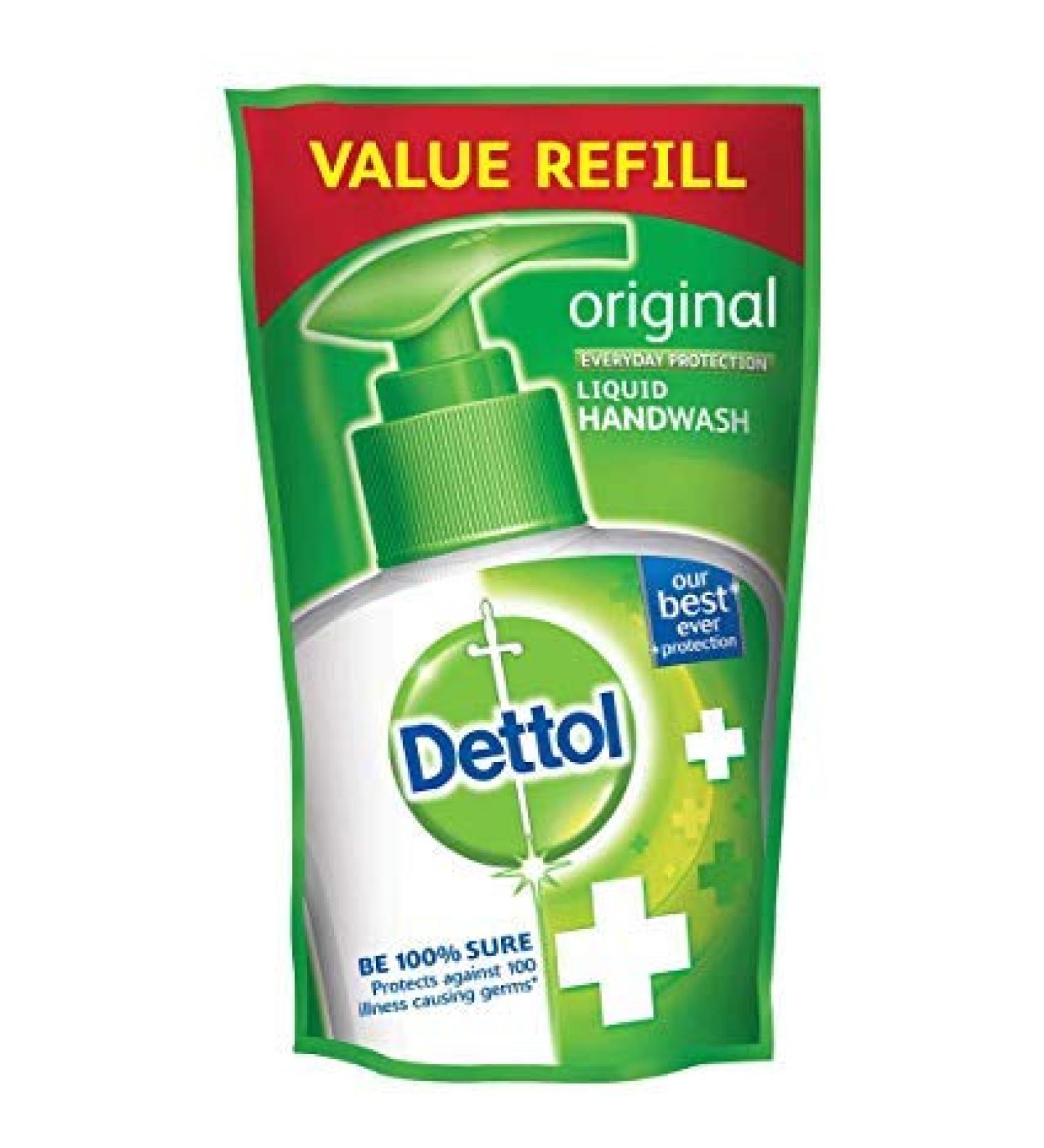 Dettol Skincare Handwash Refill Pouch with Dettol Original Liquid Handwash - 175 ml +175 ml