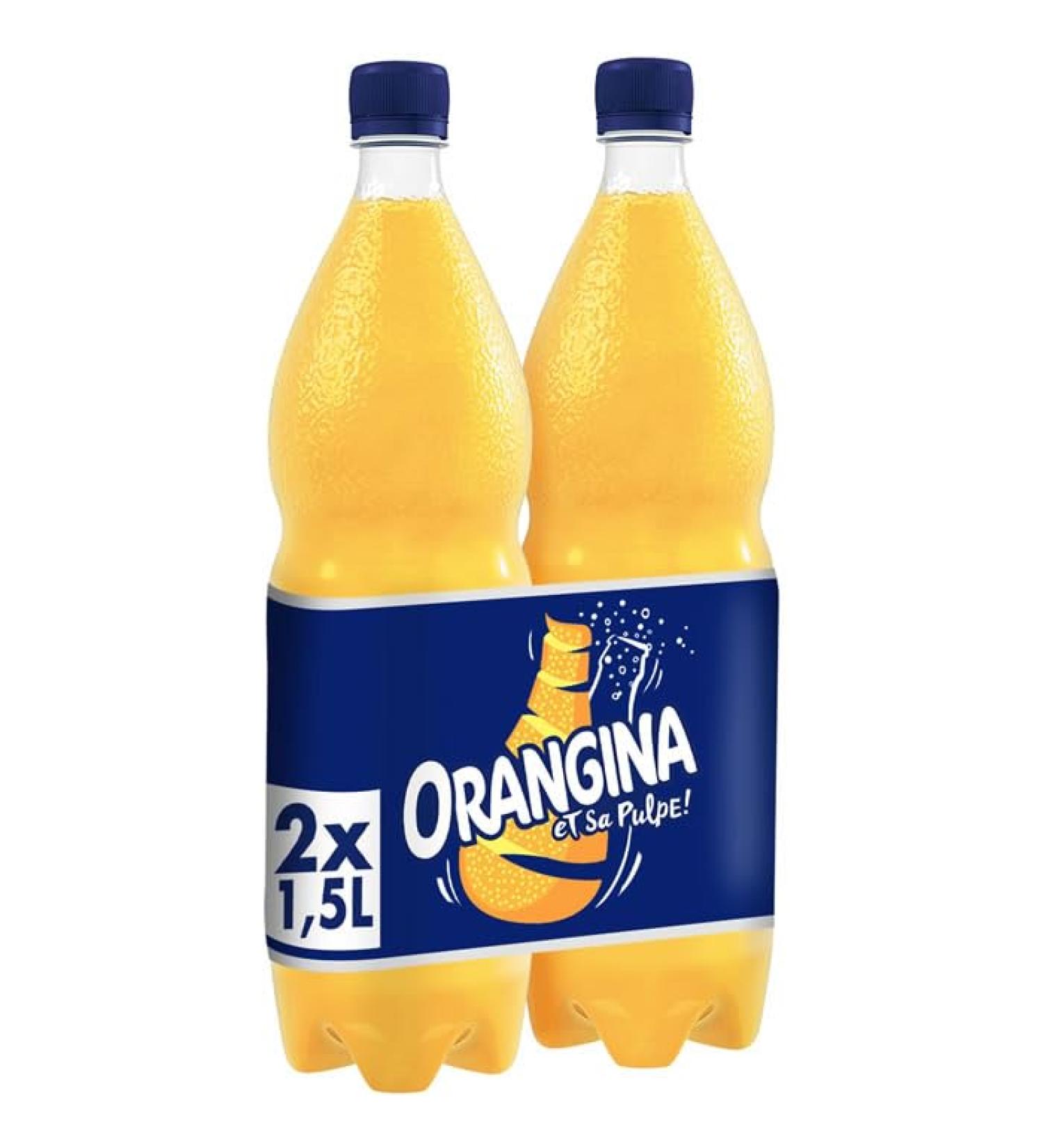 Boisson gazeuse la pulpe d'orange 2 x 1.5 L