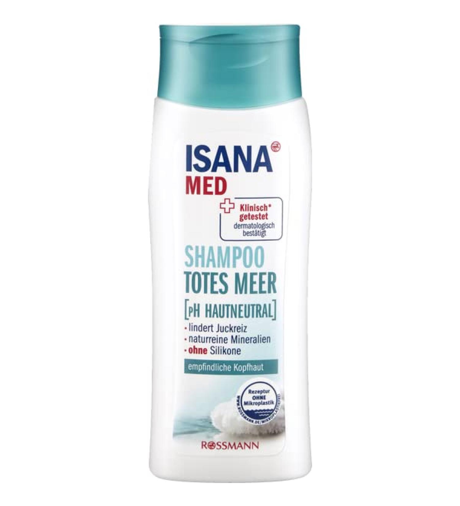 ISANA MED Dead Sea Shampoo – with anti-itching active ingredient complex and valuable Dead Sea minerals – 200 ml