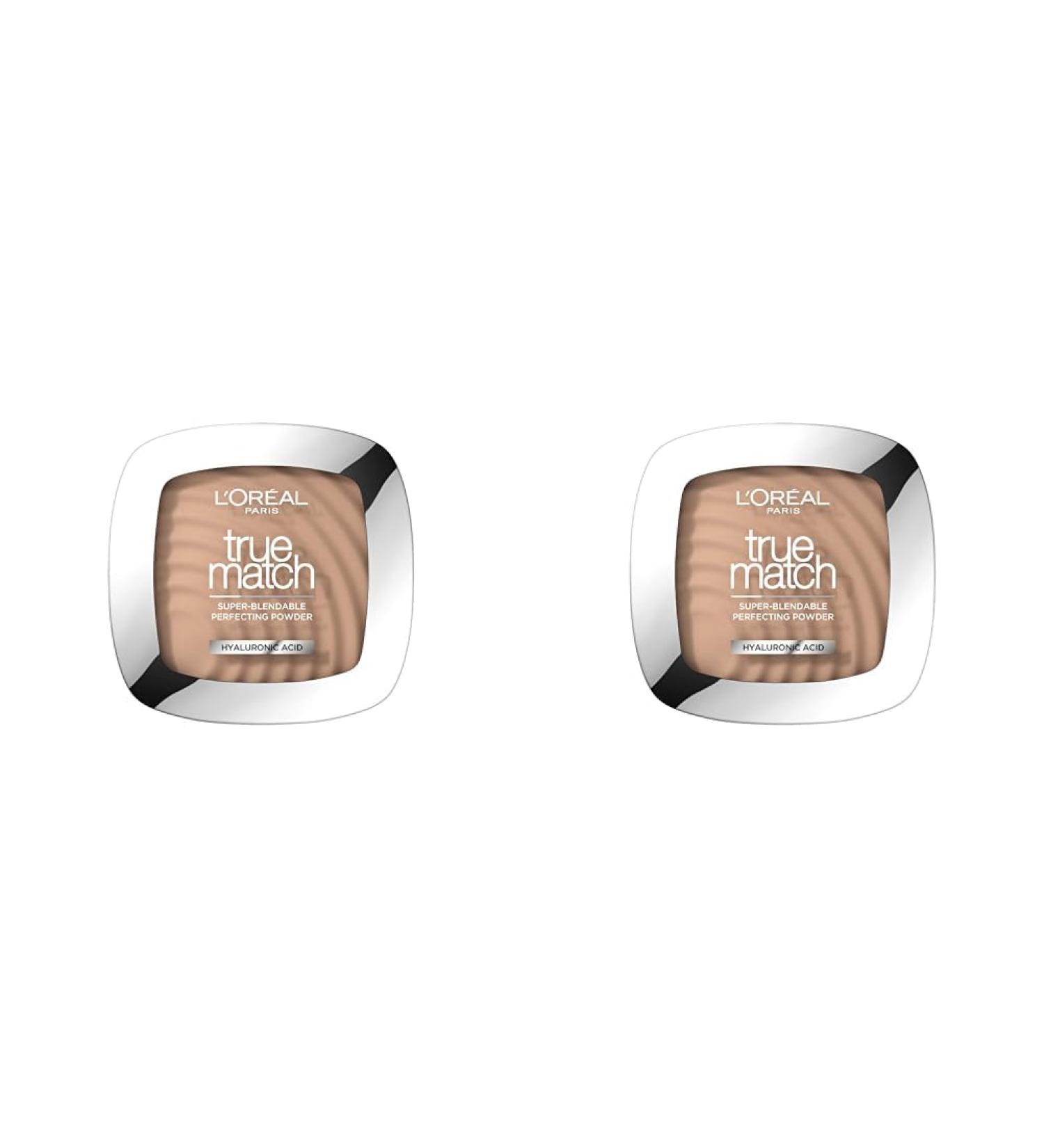 L'Or al Paris Powder Foundation Super-Blendable With Hyaluronic Acid Light Texture for a Flawless Finish True Match Perfecting Powder N4 (Pack of 2) N4 9 g (Pack of 2) - Buy Online on GoSupps.com