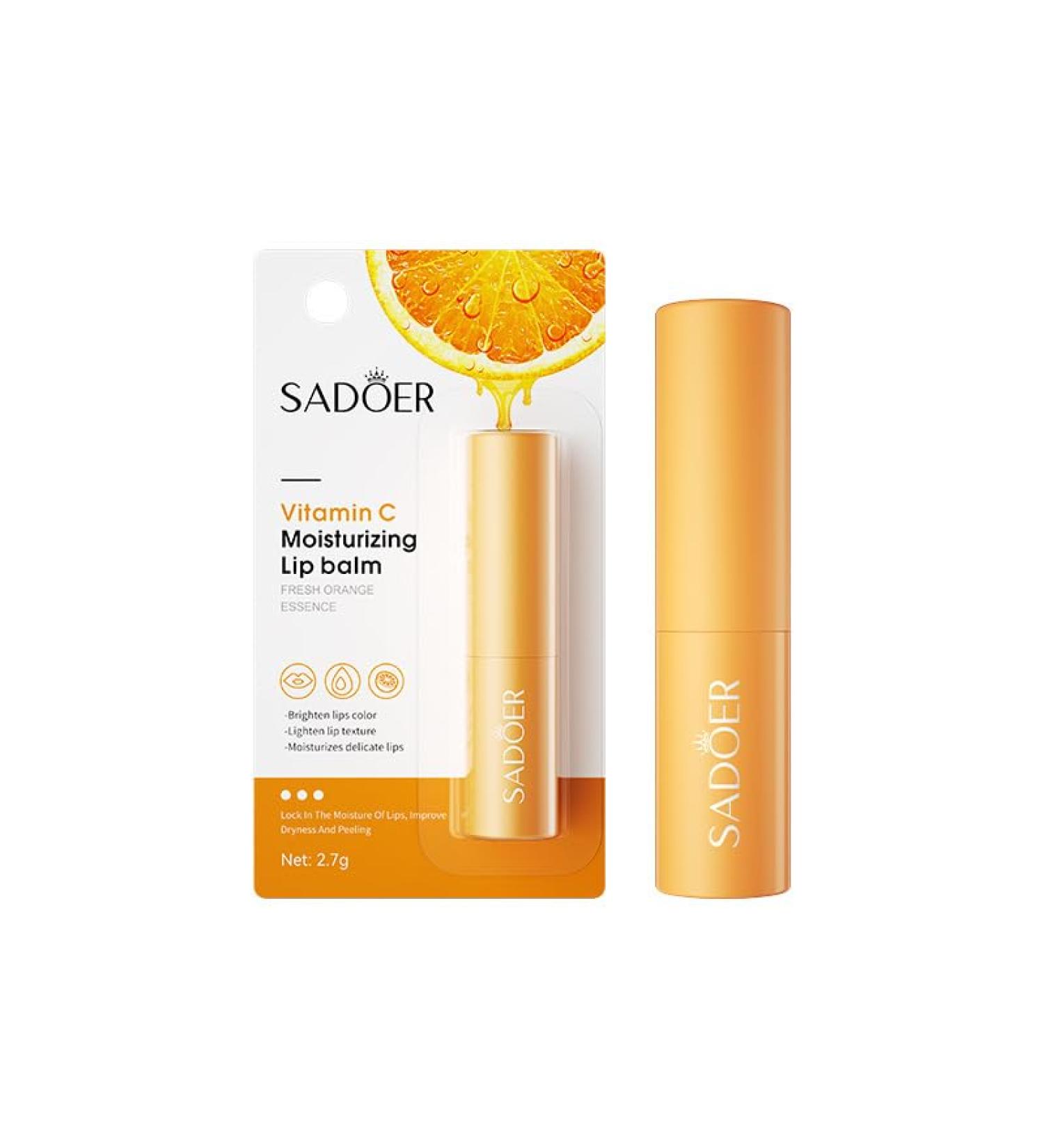 Vitamin C Lip Balm - Moisturizes & Plumps Lips | 2.7g | International Shipping Available - Buy Online on GoSupps.com