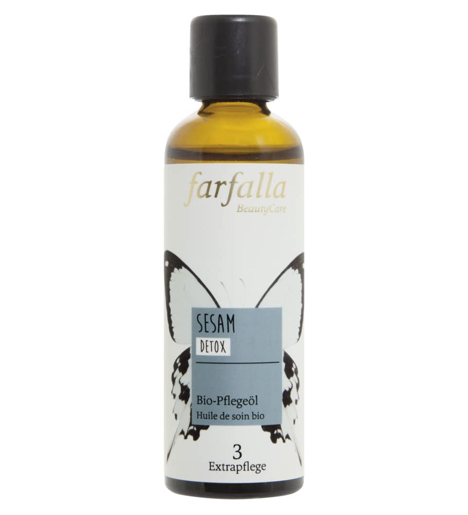 farfalla Sesam Organic care oil - Detox - 100% certified natural cosmetics 75 ml - Buy Online on GoSupps.com