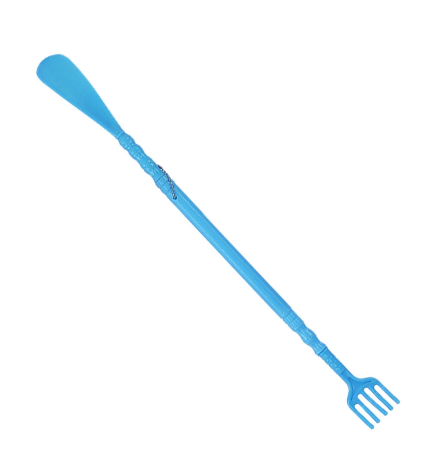 Ergonomic Long Shoe Opener & Back Scratcher - Blue | Itching Relief & Easy Shoe Wear - Buy Online on GoSupps.com