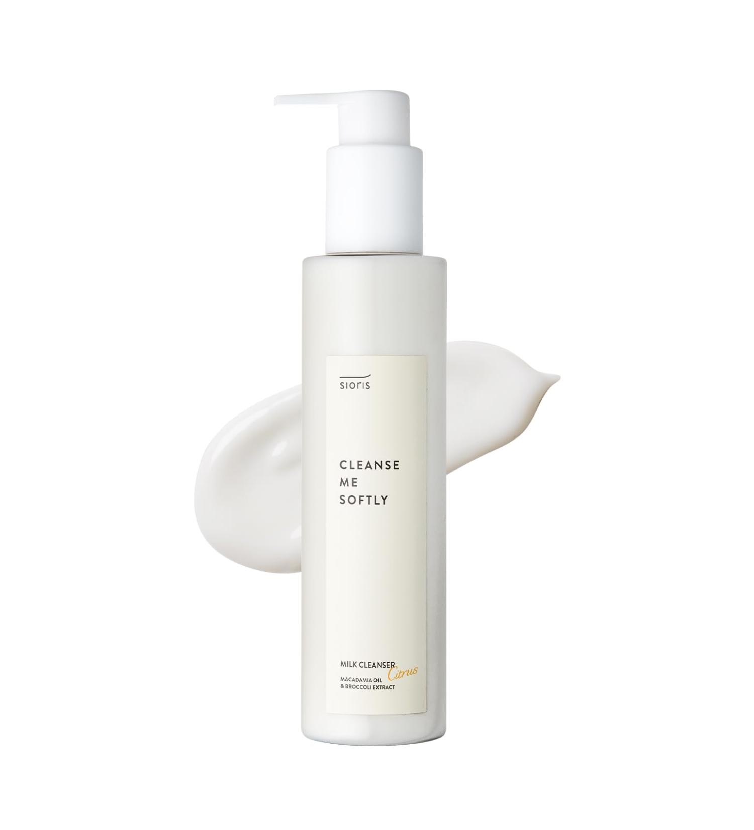 Sioris Cleanse Me Softly Milk Cleanser - Vegan Daily Gentle Cleanser for Dry & Sensitive Skin | Citrus Scent Natural Ingredients - Buy Online on GoSupps.com