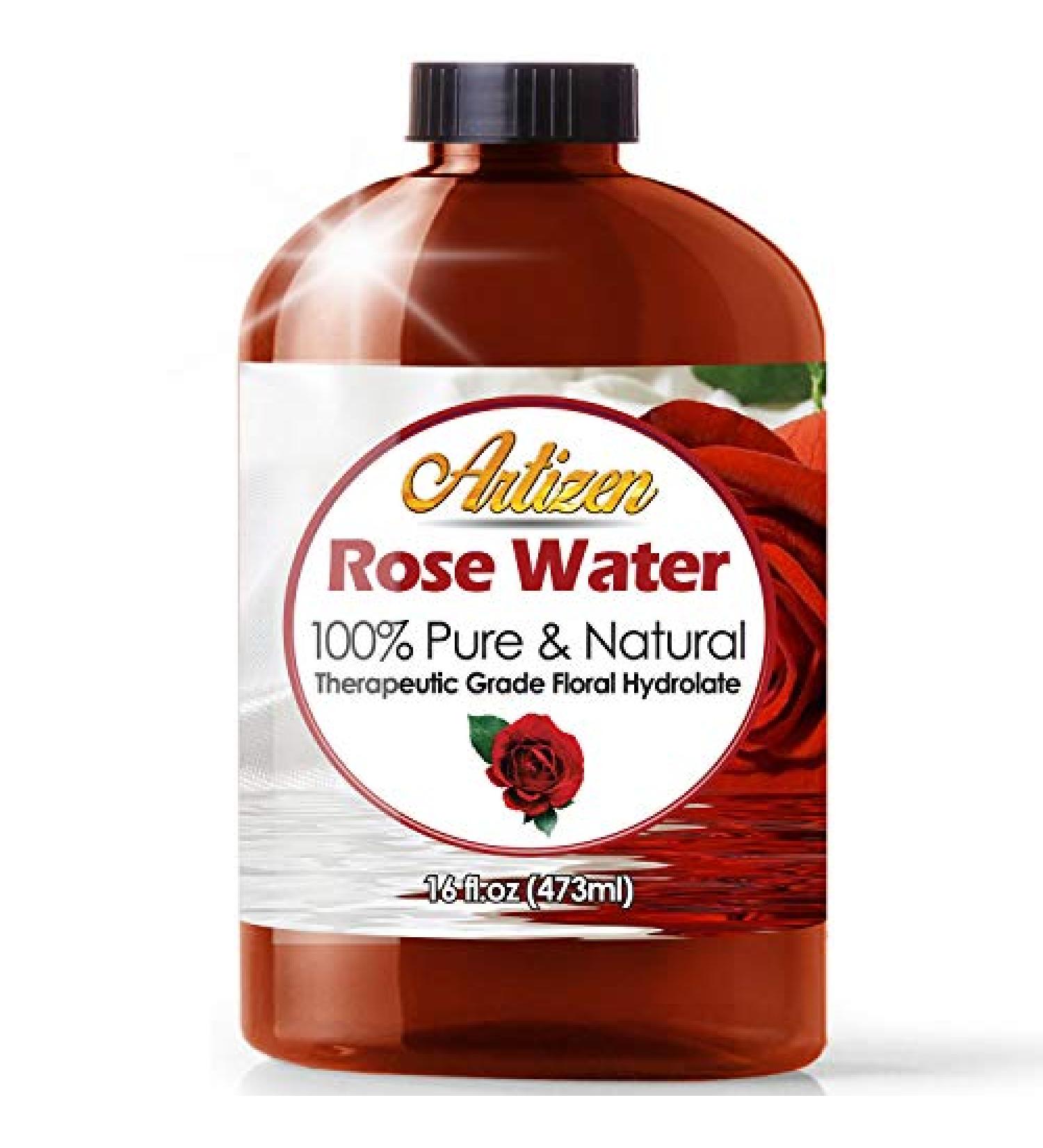 Artizen Pure Rosewater Essential Oil 16oz - Moroccan Therapeutic Grade for Aromatherapy | Undiluted Bulk Size - International Shipping Available - Buy Online on GoSupps.com