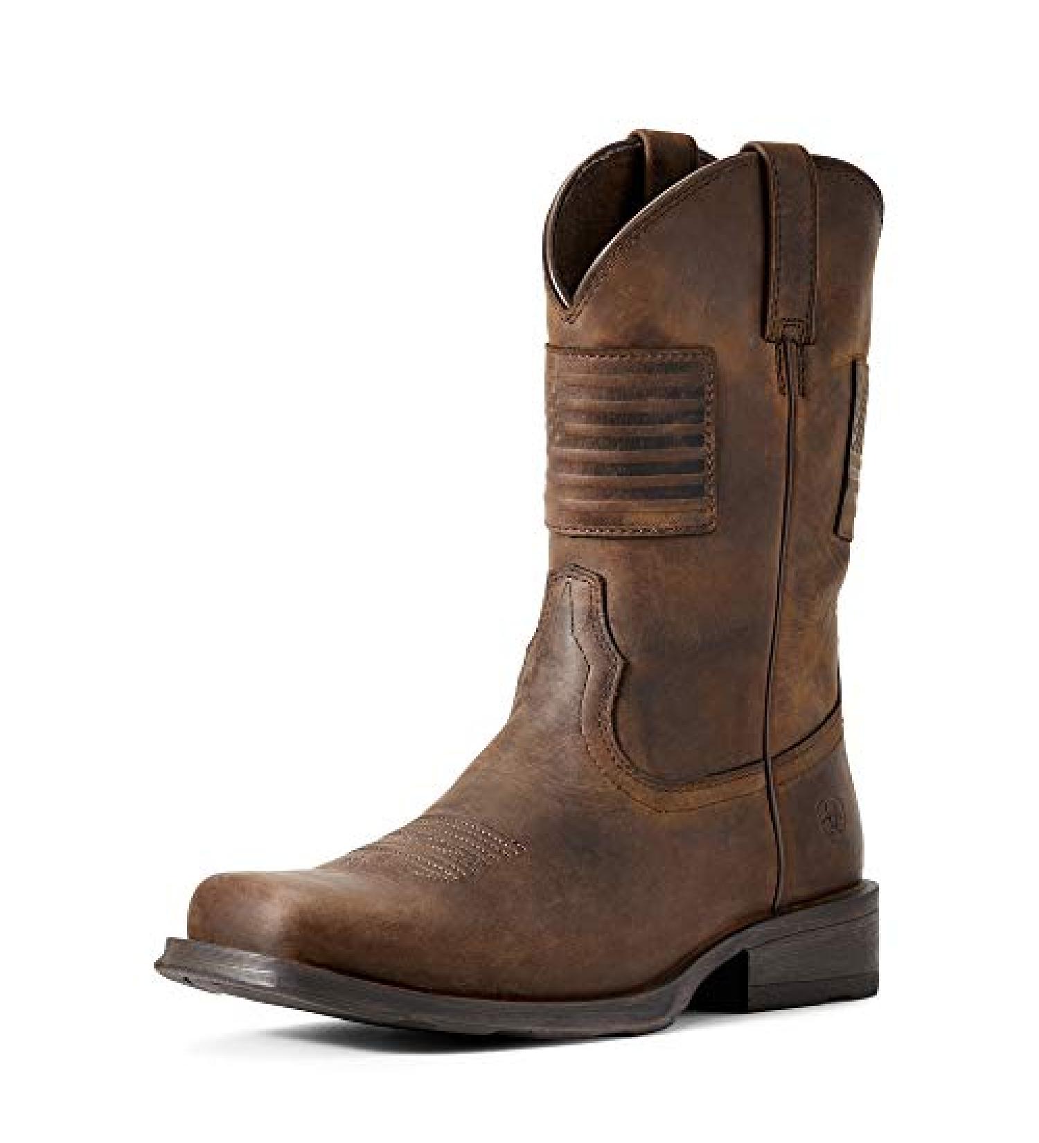 ARIAT Men's Rambler Patriot Western Boot - 12 Medium, Distressed Brown - Buy Online on GoSupps.com