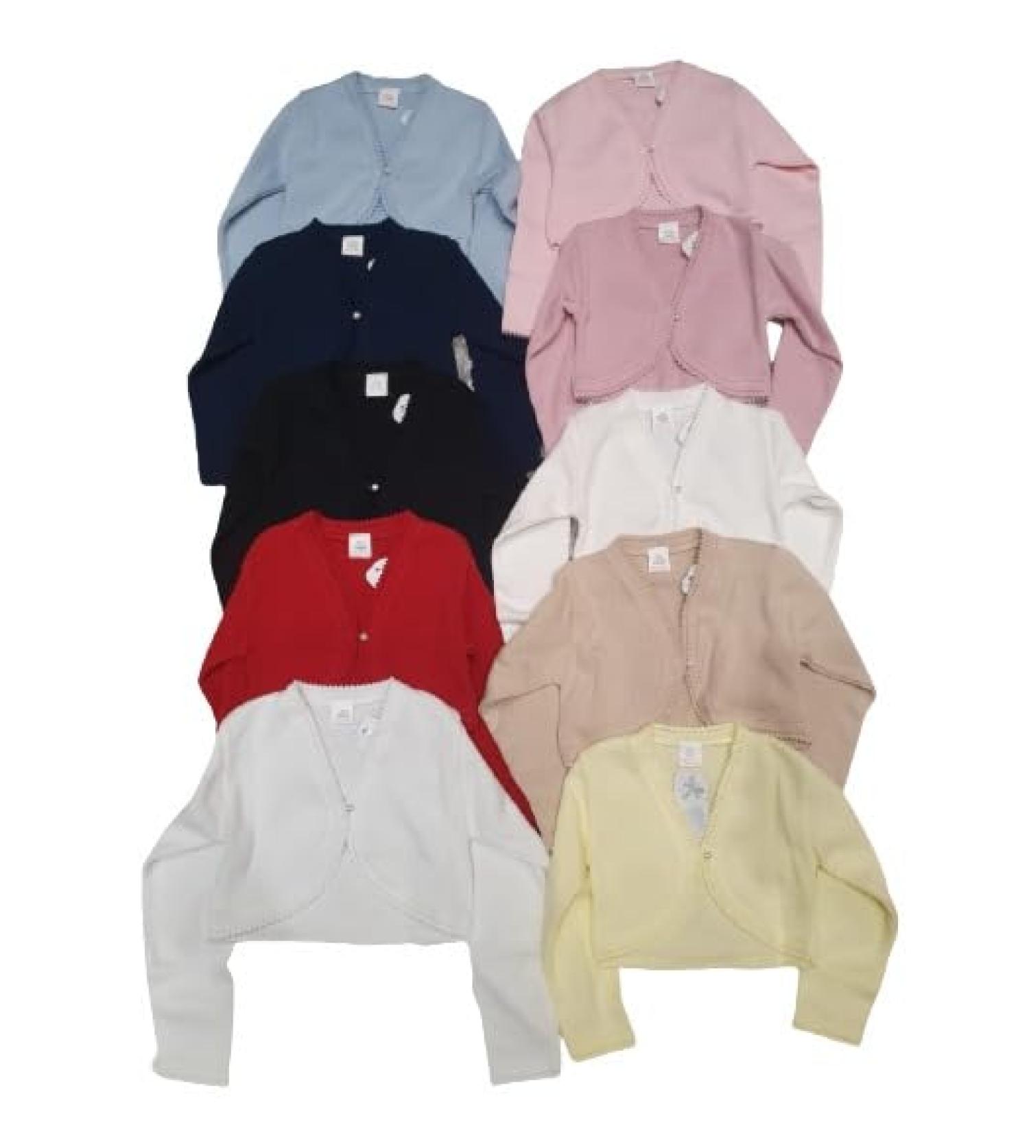 Baby Knitted Cotton Cardigan - Cozy Long Sleeve Bolero Shrug for Boys and Girls | Kids Clothing 6 Years - Dusty Pink - Buy Online on GoSupps.com