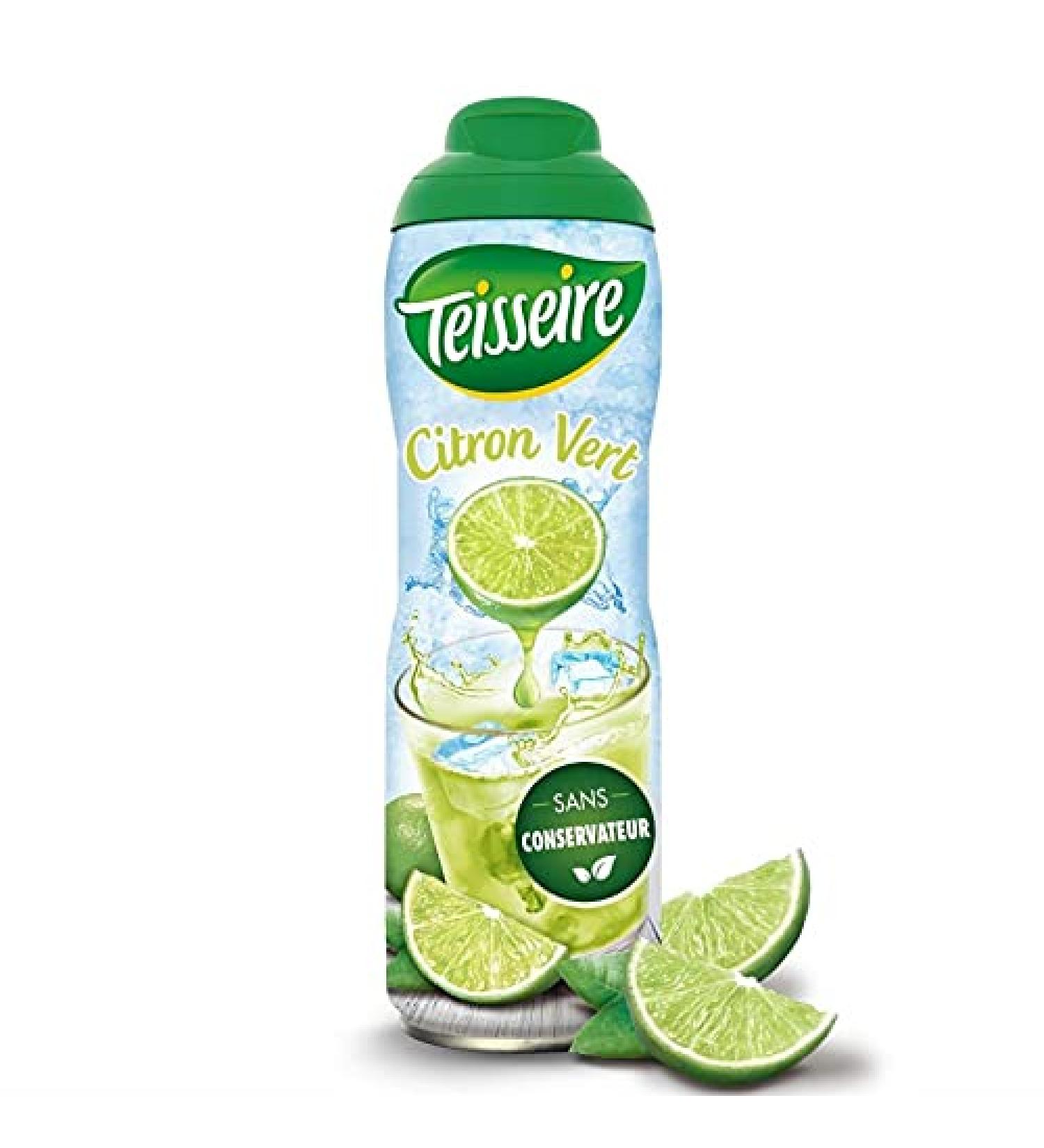 TEISSEIRE - Lime Syrup 600 ml - Pack of 4 - Sold as a Lot - Buy Online on GoSupps.com