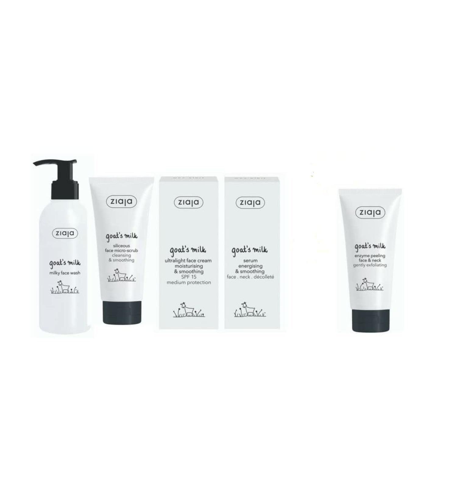 Ziaja Goat Milk Ultralight Face Care Set with Product Ultra-light facial care set