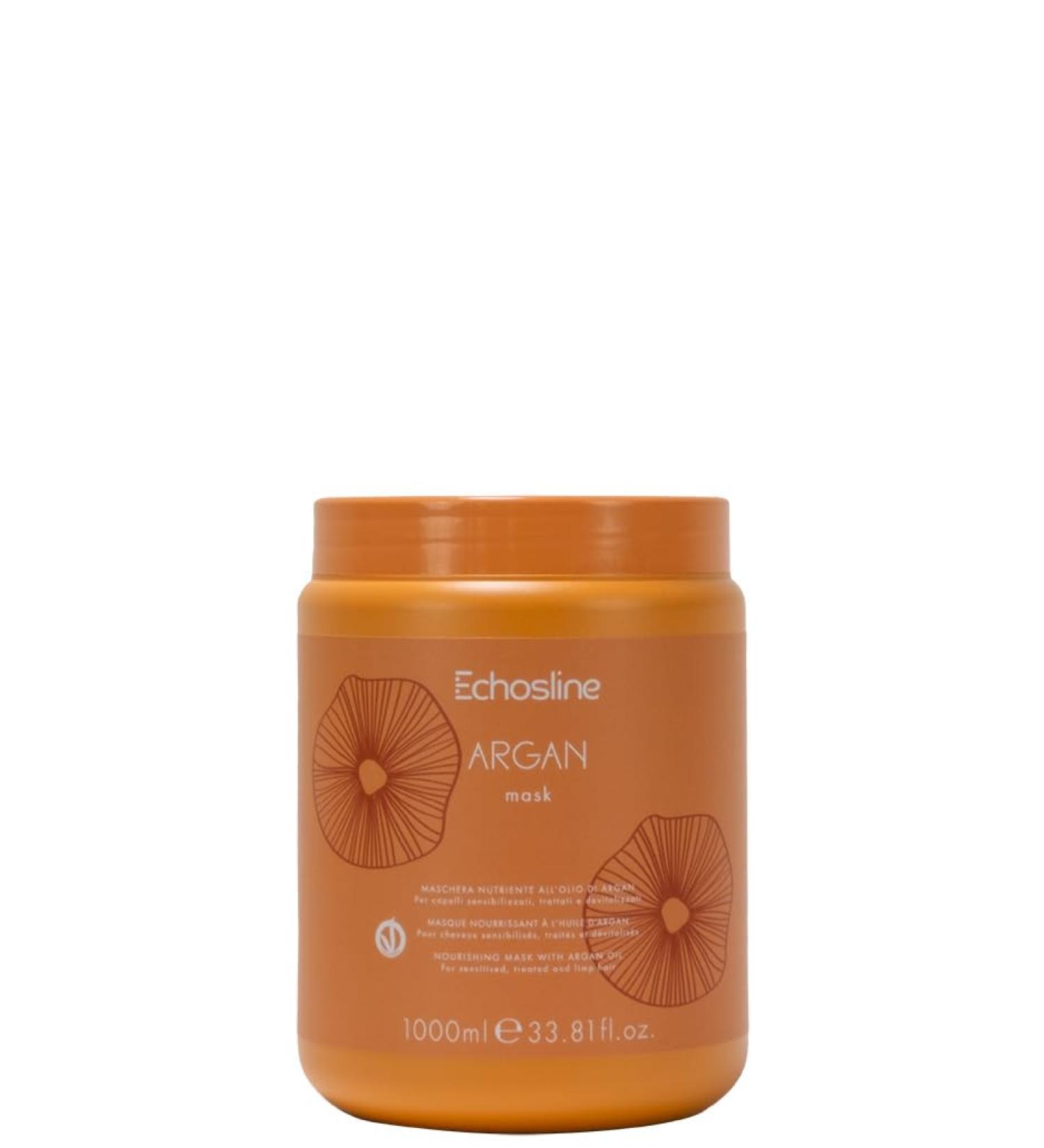 ECHOSLINE Nourishing Argan Oil Mask for Sensitized Treated and Unscrewed Hair 1000ml