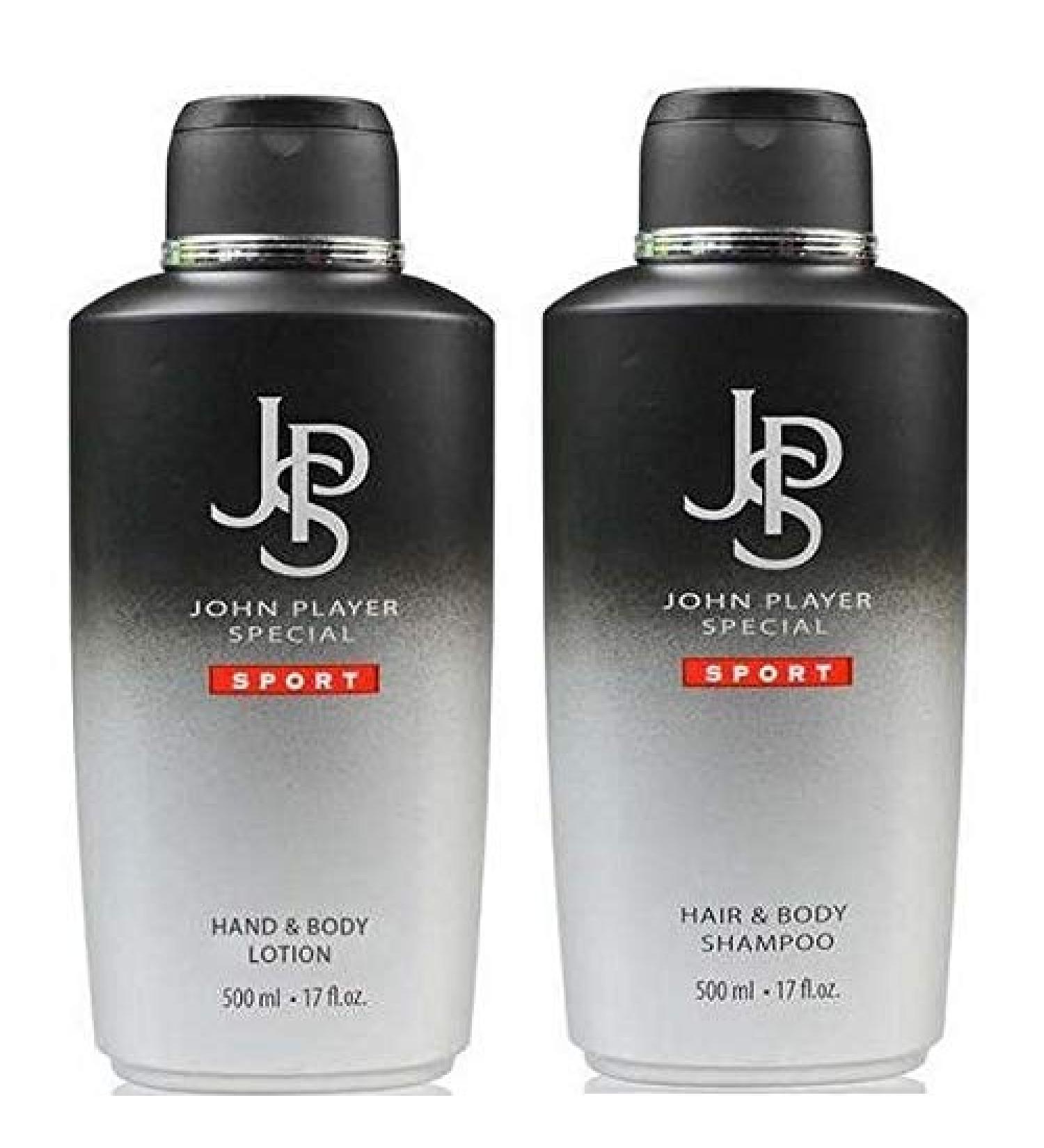 FVLFIL John Player Special Sport Hair & Body Shampoo 500 ml + Hand & Body Lotion 500 ml Set