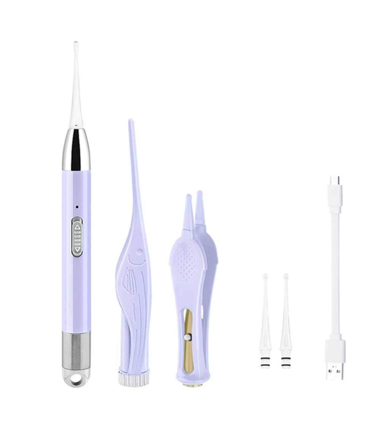 FZZDP Ear Cleaner LED Light Ear Pick USB Rechargeable Ear Wax Removal Set (Color D) | Nose Clean Tweezers for Baby and Adults - Buy Online on GoSupps.com