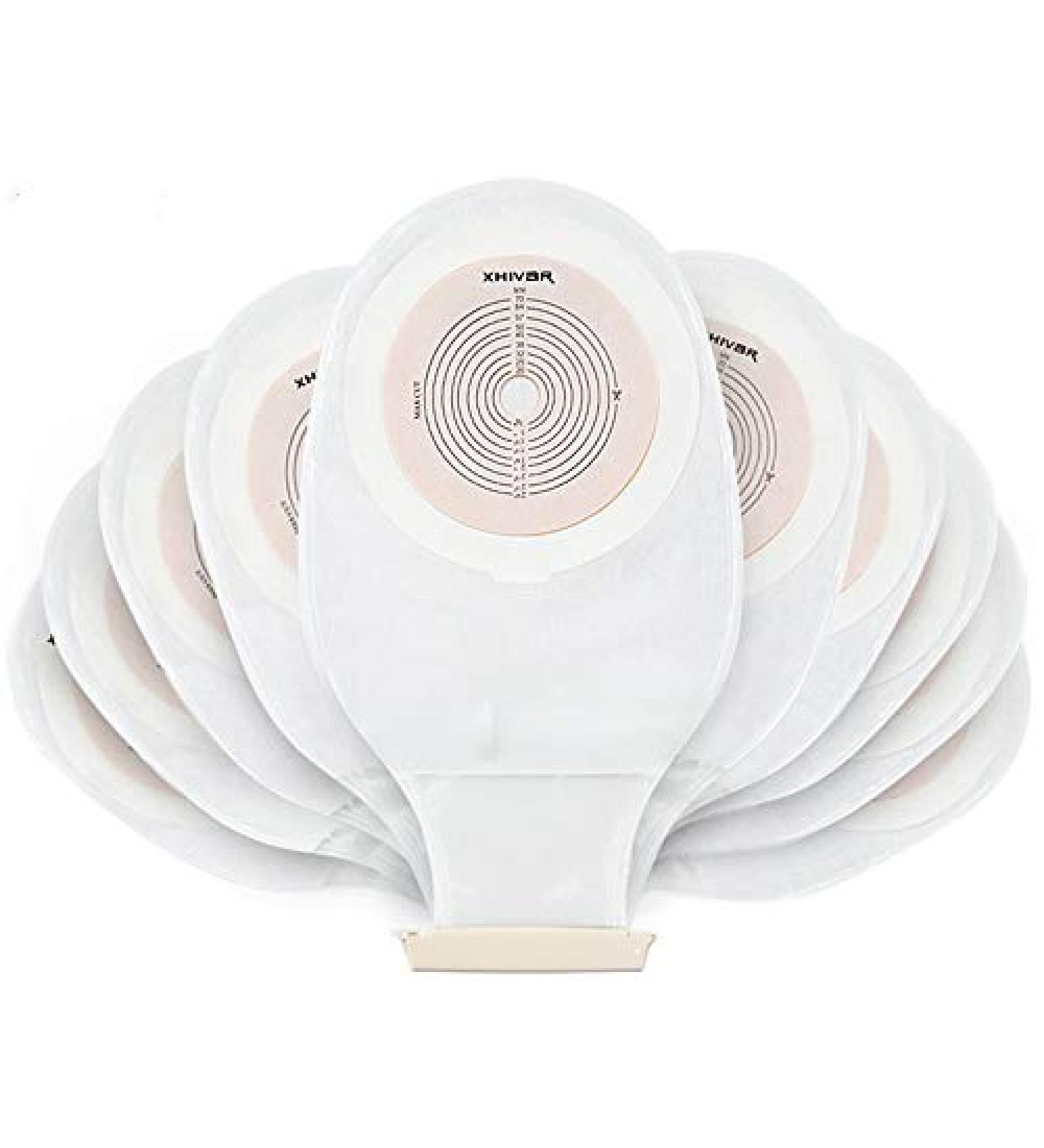 XHIVAR Premium Medical Drainable Colostomy Bags- 10pcs, Cut-to-Fit 20-70MM, One Piece System - Buy Online on GoSupps.com