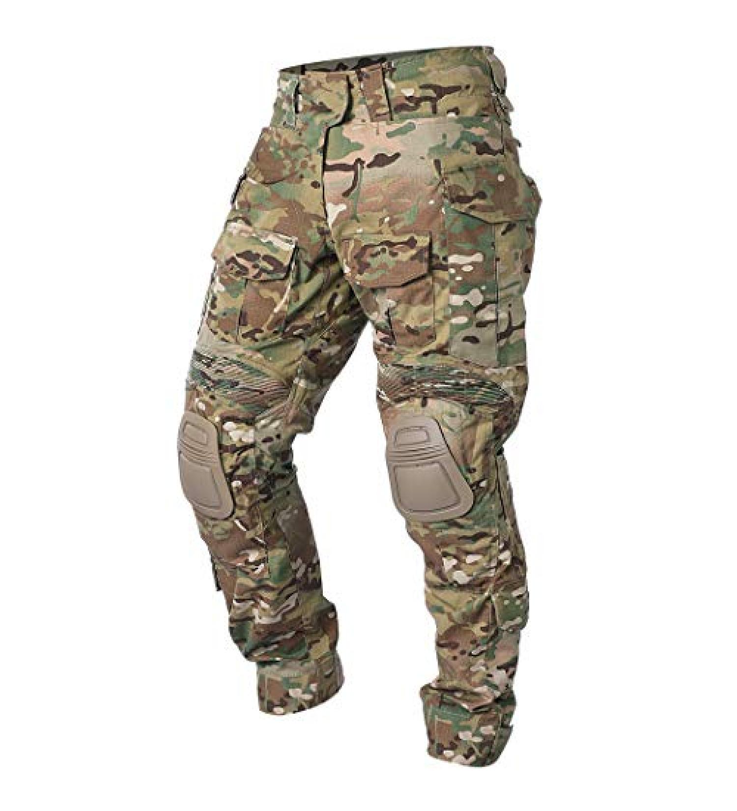 IDOGEAR Men G3 Combat Pants Multicam with Knee Pads - Medium - Buy Online on GoSupps.com