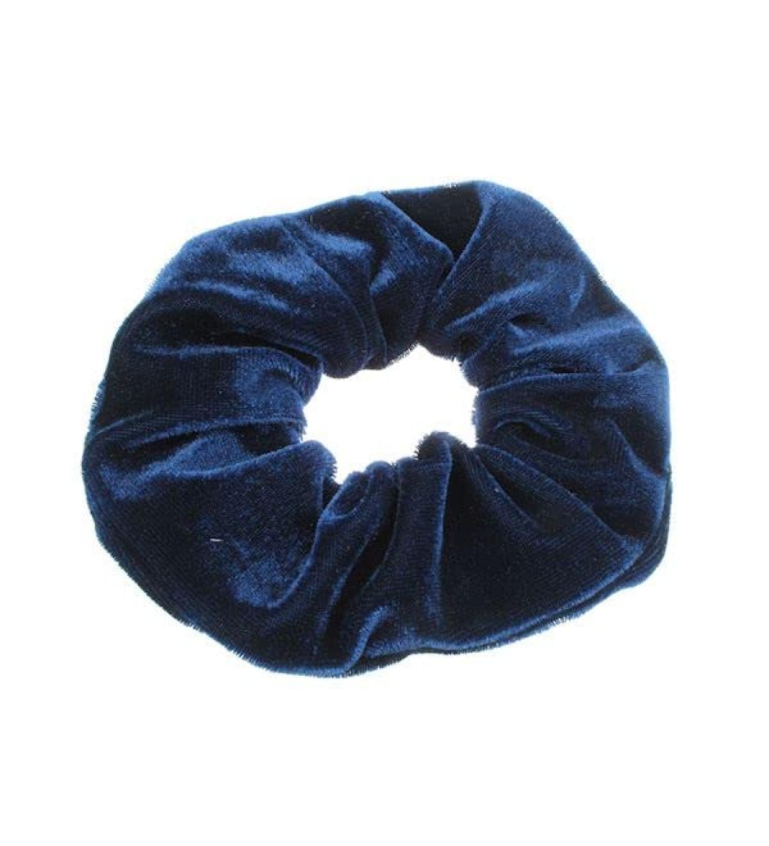 Velvet Scrunchie Elastic Hair Tie for Women and Girls Navy Blue Glitz4Girlz