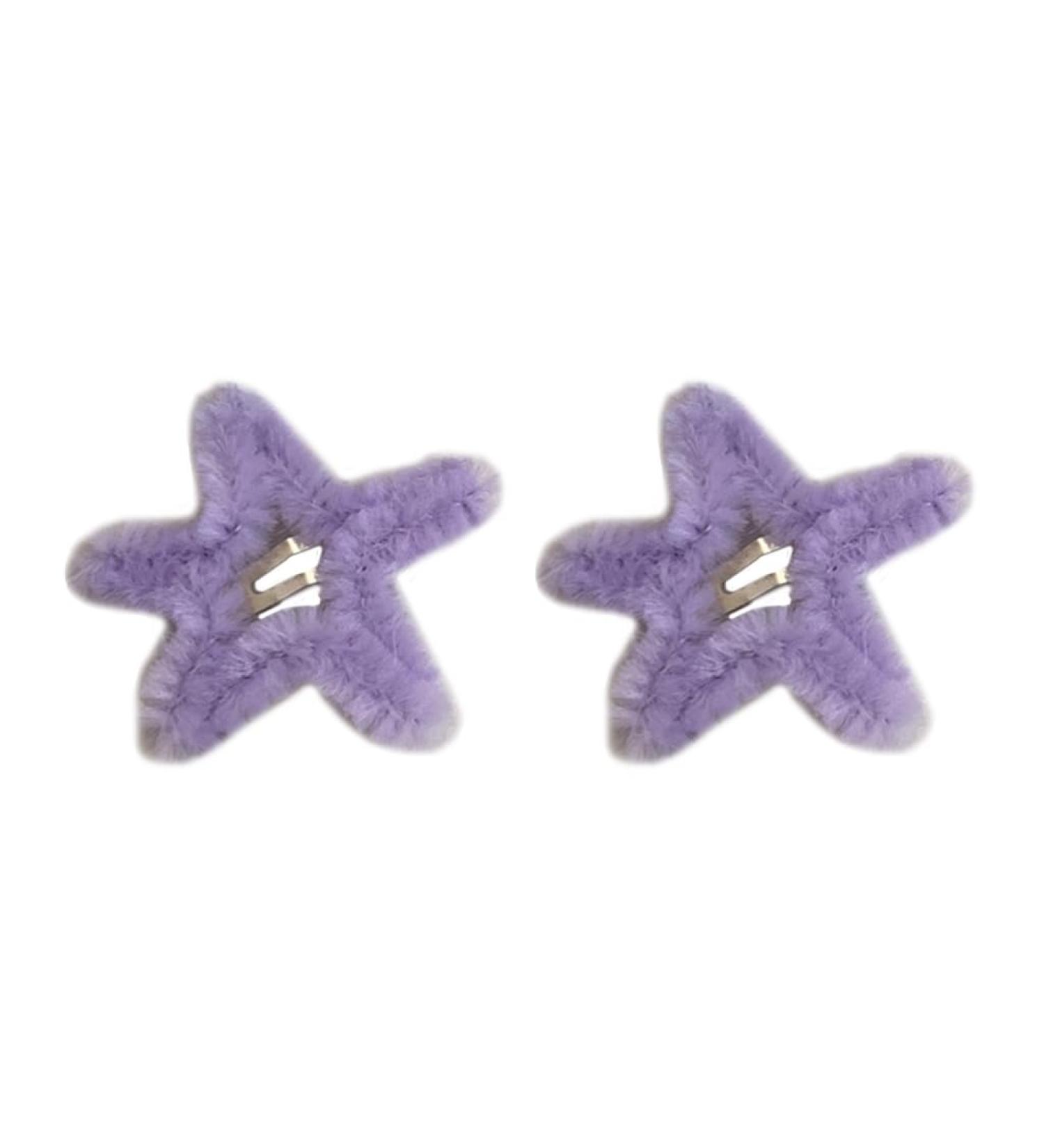 AJTUTUS Cute Star Shape Hairpins Hot Girls Plush Star Hair Clip Headdress Style Barrettes Cute Star Hair Clip for Woman - Buy Online on GoSupps.com