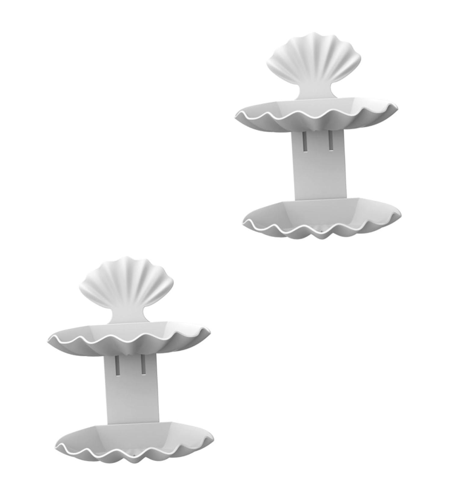 Ciieeo 2 Pcs Soap Dish Soap Holder Shell Soap -mounted White Shelf - Buy Online on GoSupps.com