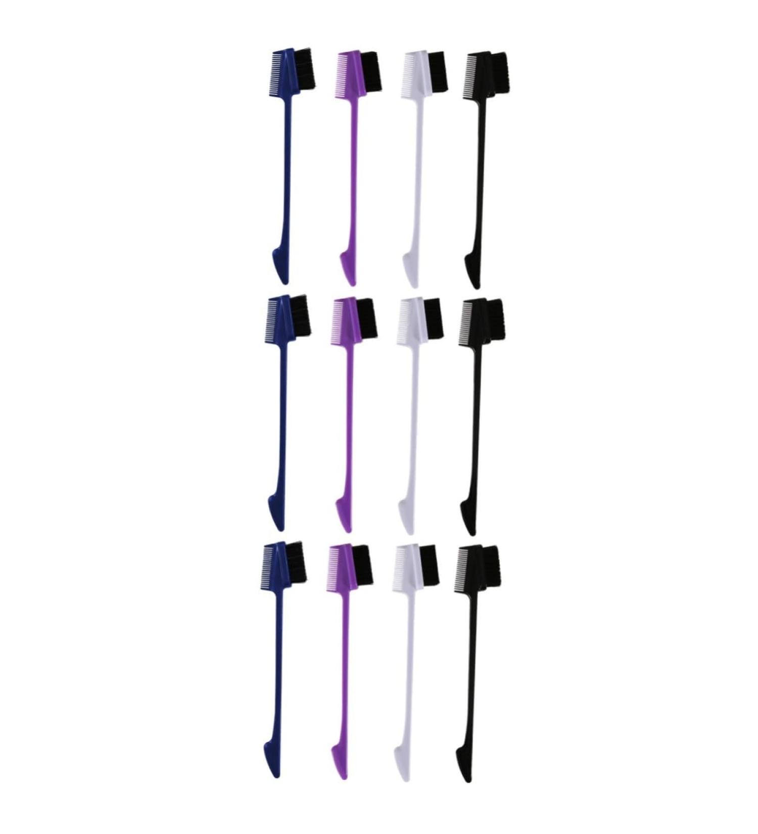 Mipcase 12 Pcs Eyelash Styling Tool Set | Eyelash Comb Grooming Brush & Eyebrow Applicator - Black Makeup Tools for Perfect Lashes & Brows - Buy Online on GoSupps.com