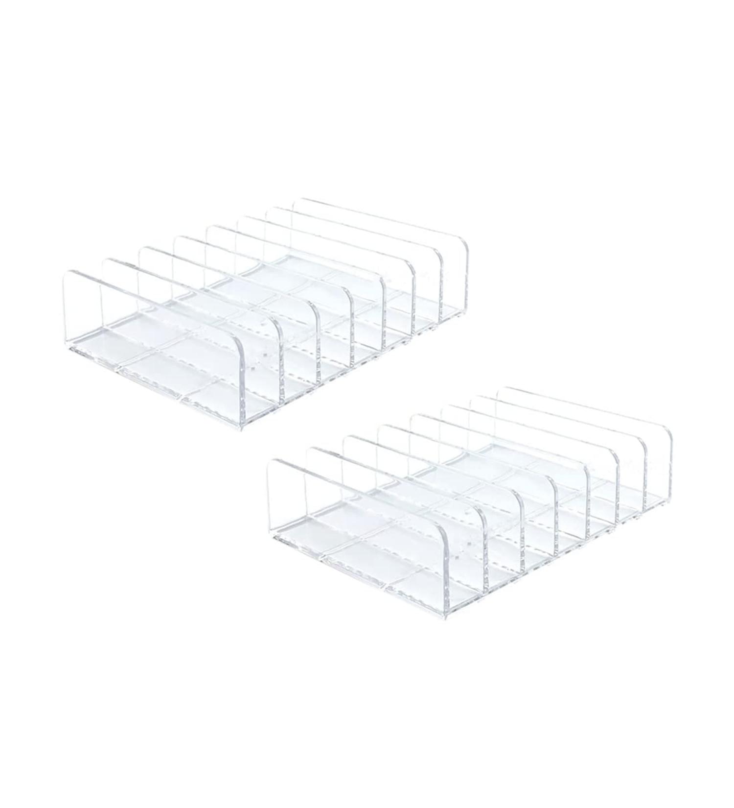 Lodokdre 2 Pack Acrylic Eyeshadow Palette Holder 7 Compartments Cosmetic Storage Organizer - Buy Online on GoSupps.com