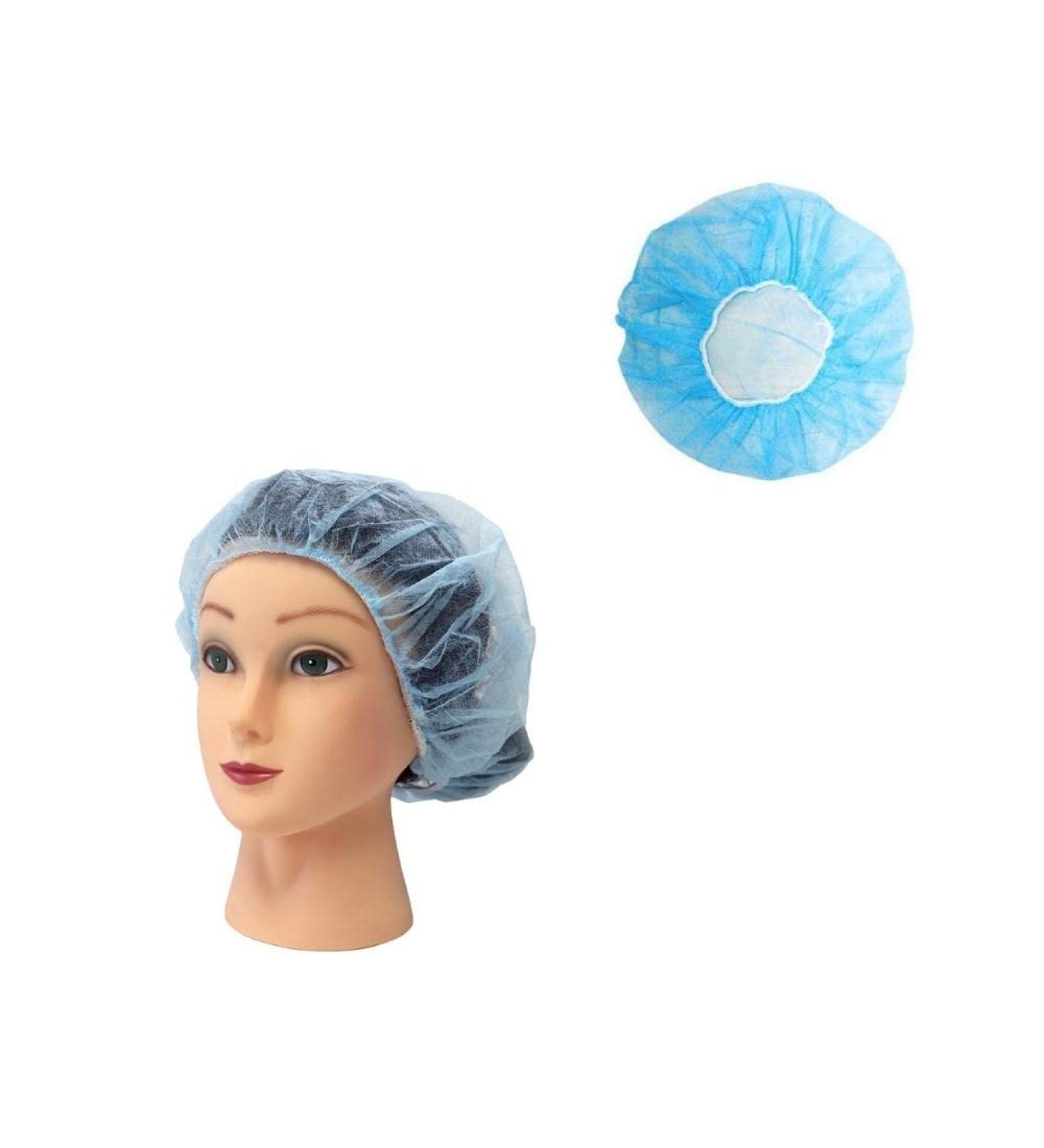 Disposable Bouffant (Hair Net) Caps Spun-bounded Poly Hair Head Cover Net 18 Inches Blue (1000) - Buy Online on GoSupps.com