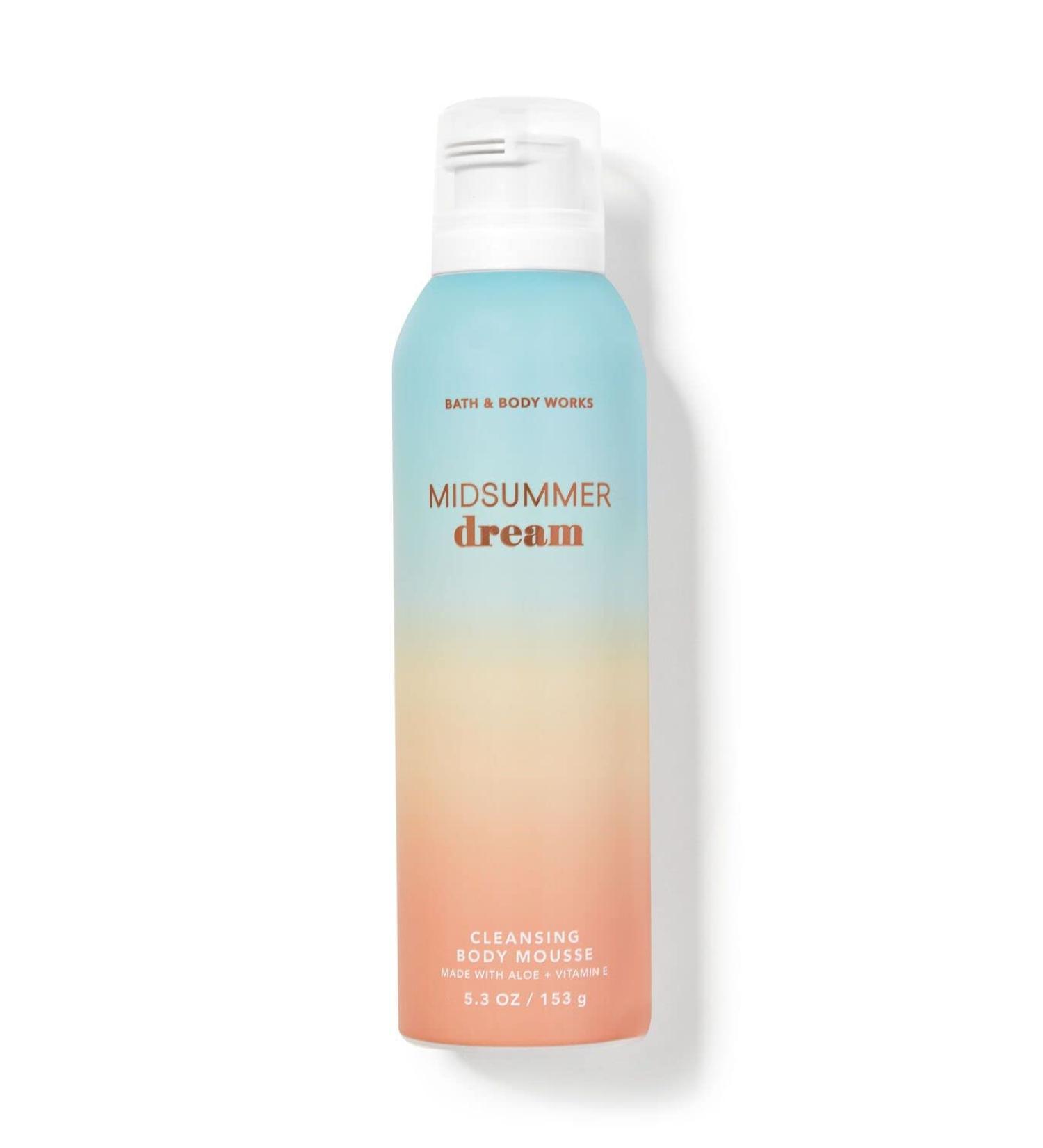Bath & Body Works Midsummer Dreamer Cleansing Body Mousse 5.3 Ounce for Cleaning and Shaving (Midsummer Dreamer)