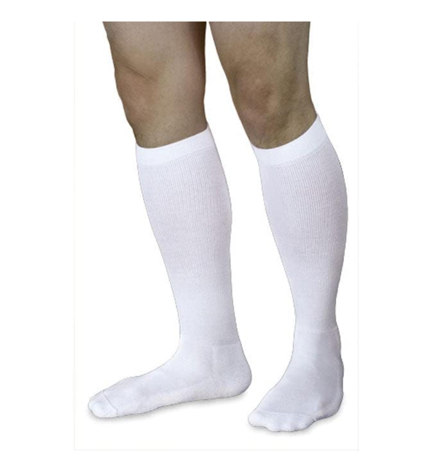 Sigvaris Diabetic Compression sock for Men 18-25mmHg pair (XLM  White) XLM White