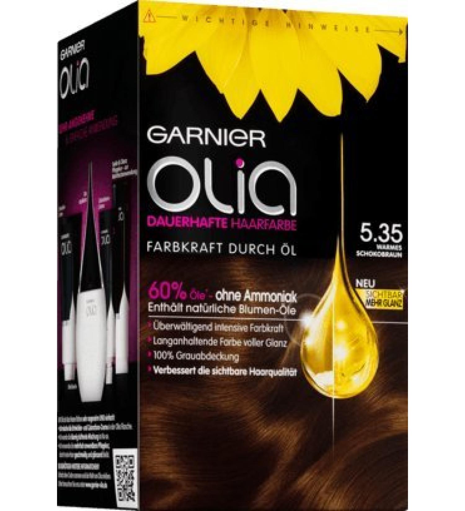 Garnier - Olia - Permanent hair color - Warm chocolate brown 5.35 - 1 piece