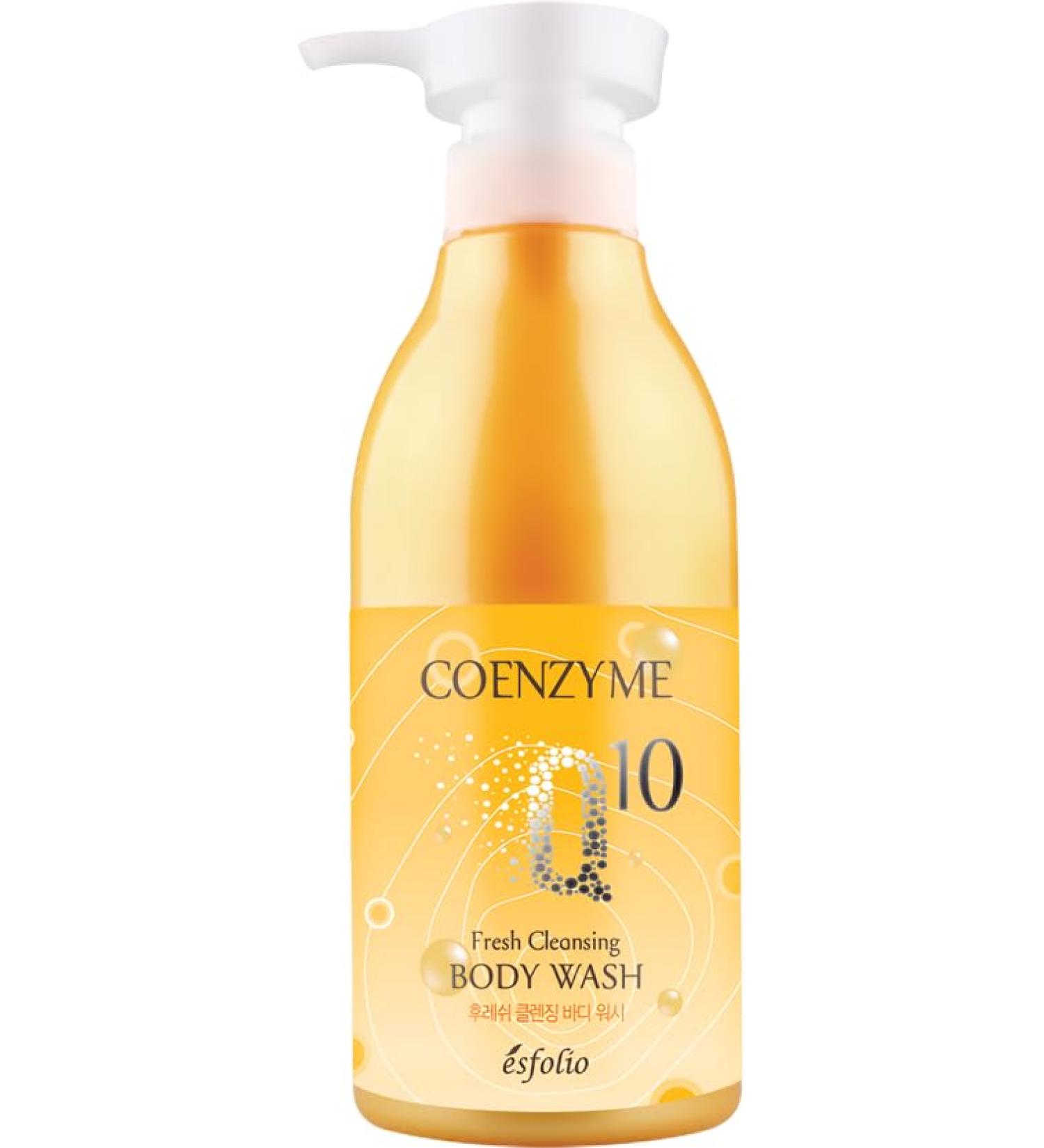 esfolio Soothing Body Wash with Coenzyme Q10 Hydrating Shower Gel with Grapefruit Lemon & Pearl Extracts Lightweight Foaming Cleanser Korean Skincare for All Skin Types (500ml / 16.9 fl oz) - Buy Online on GoSupps.com