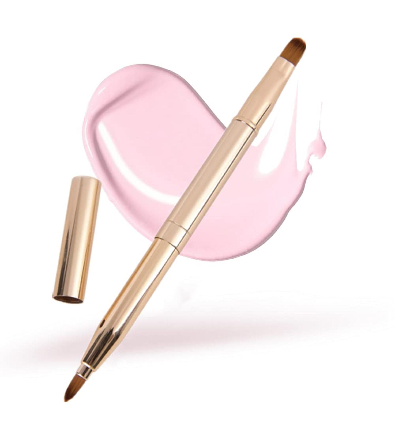 CGJIANG Retractable Dual End Lip Brush for Makeup - Portable Lipstick, Concealer, Eye Shadow, and Contour Brush Tool - Buy Online on GoSupps.com