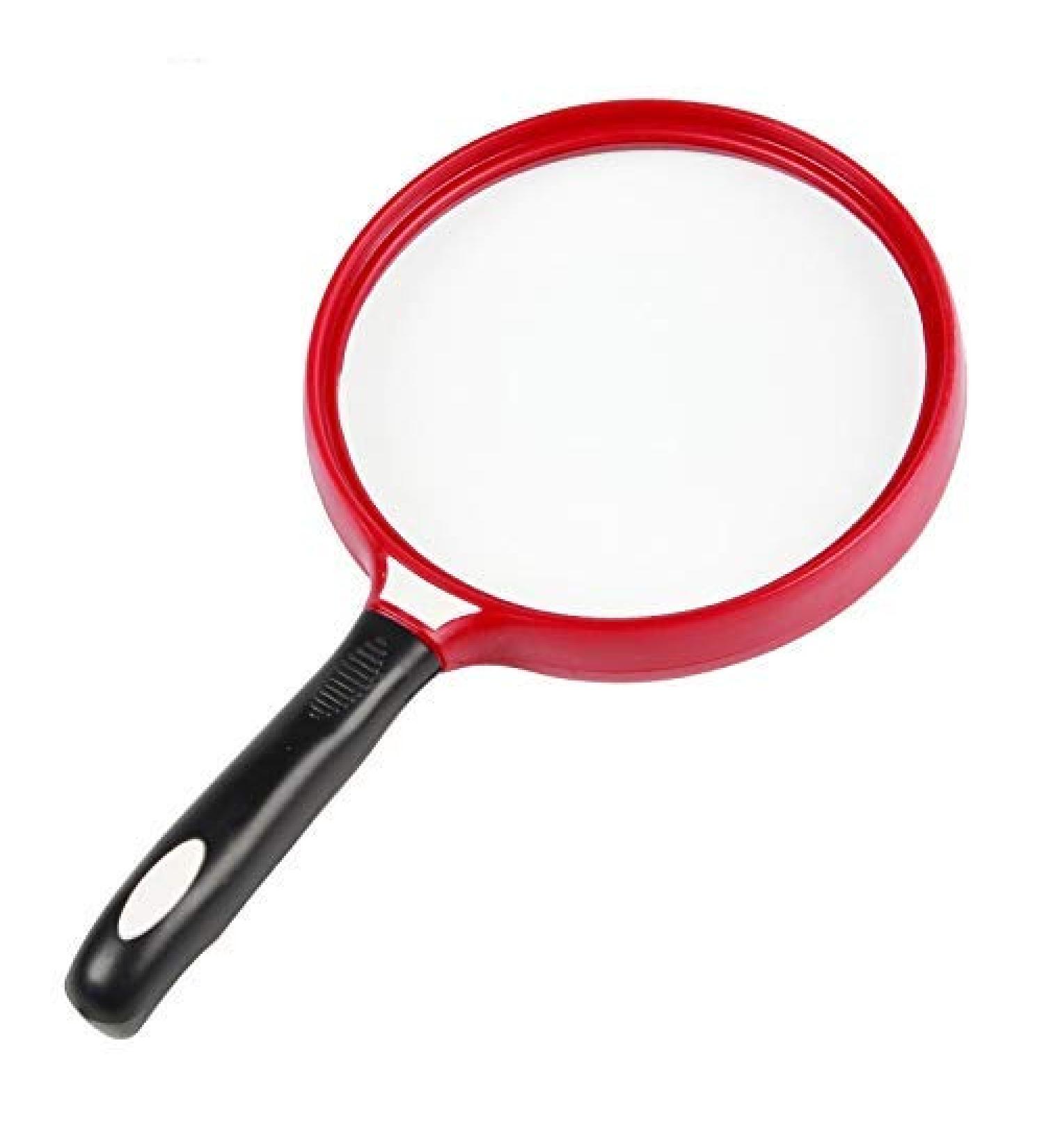Magnifier Magnifying Glass 10 Times Old Man Reading Handheld High-Definition Glass Large Diameter 130Mm to See Map Book 13 cm Diameter Glass Lens Non-Slip Handle Lofty Ambition - Buy Online on GoSupps.com