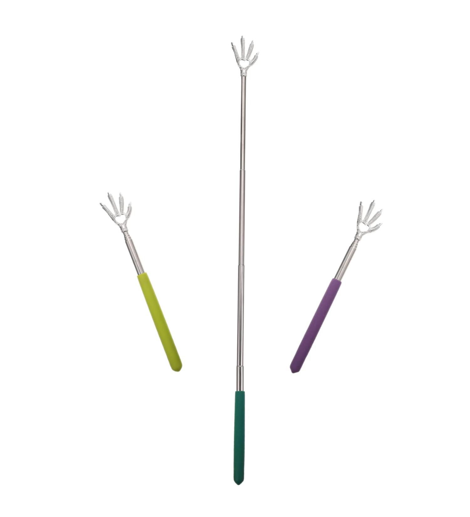 Frcolor 3-St Pull-In Tickle Hand Massage Device | Telescopic Stainless Steel Back Scratcher | Best Massage Tools for Scratch Relief - Buy Online on GoSupps.com