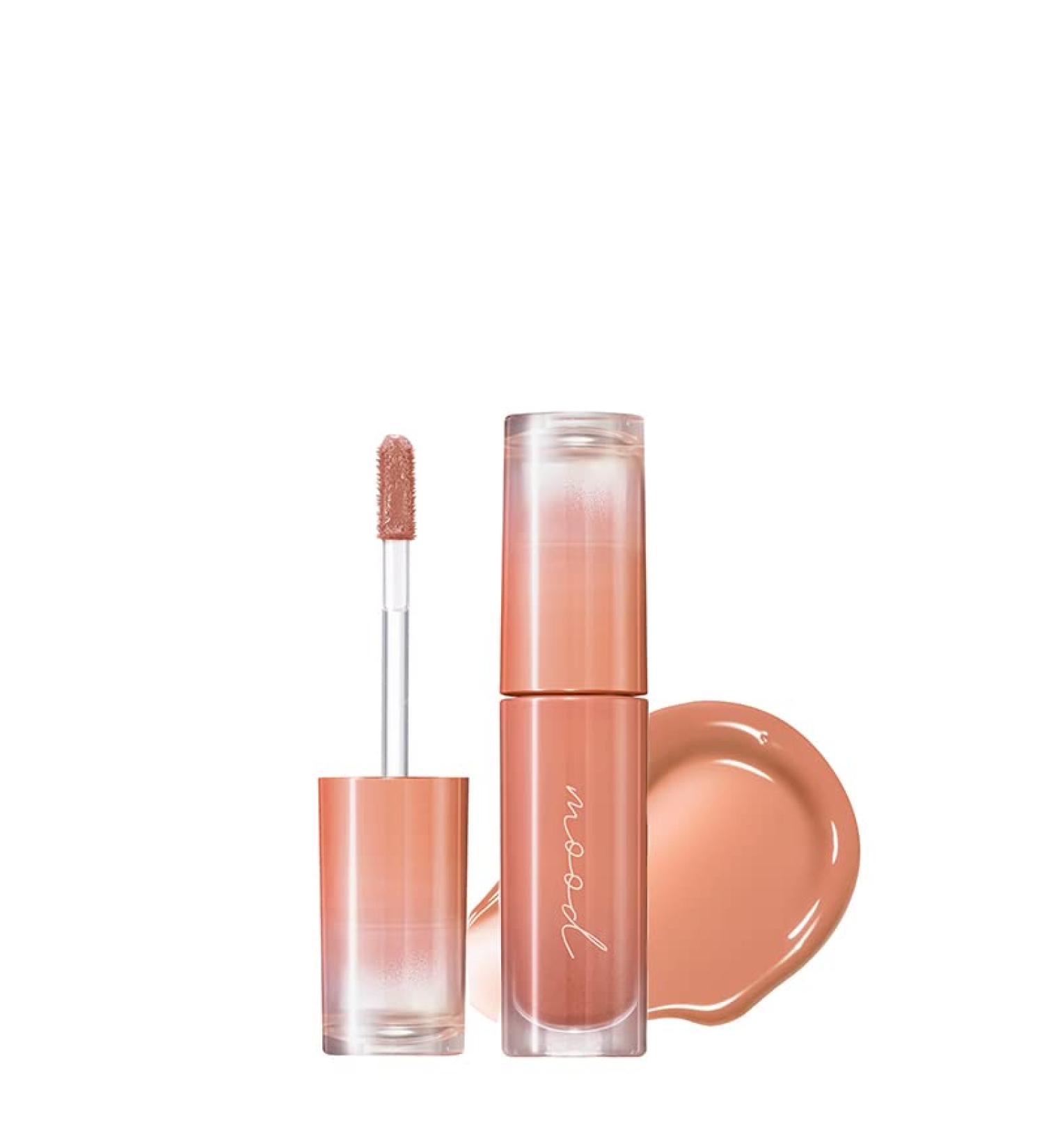 Peripera Ink Mood Glowy Tint  Lip-Plumping  Naturally Moisturizing  Lightweight  Glow-Boosting  Long-Lasting  Comfortable  Non-Sticky  Mask Friendly  No White Film (09 NUDE TO HEART)