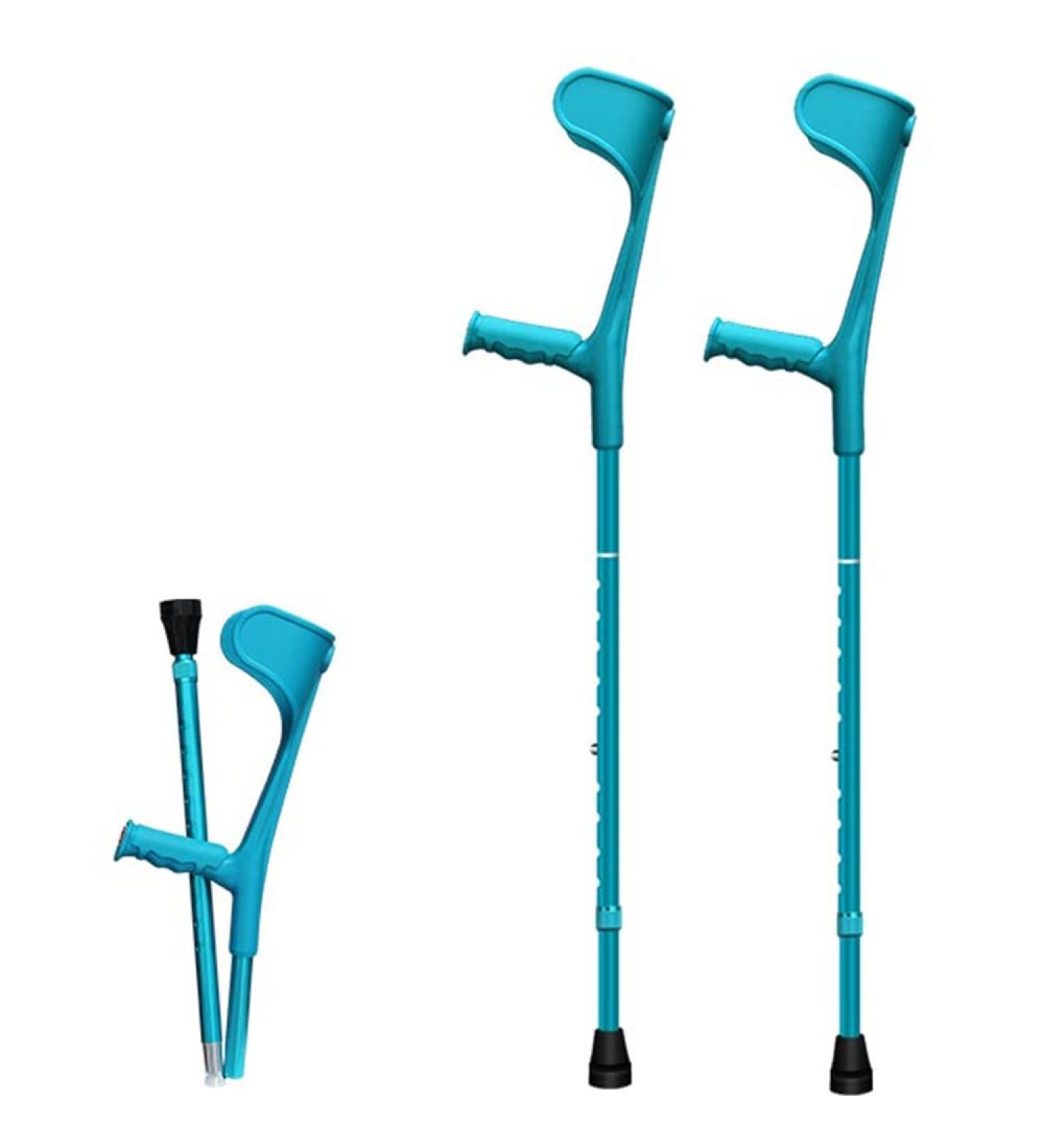 Adult Forearm Cane Half Cuff Elbow Crutches Lightweight Telescopic Folding Arm Crutch for Medical Rehabilitation 10 Height Adjustable (Color : Black Size : 1pcs) Anniversary Lucky Star Sky Blue 2pcs - Buy Online on GoSupps.com