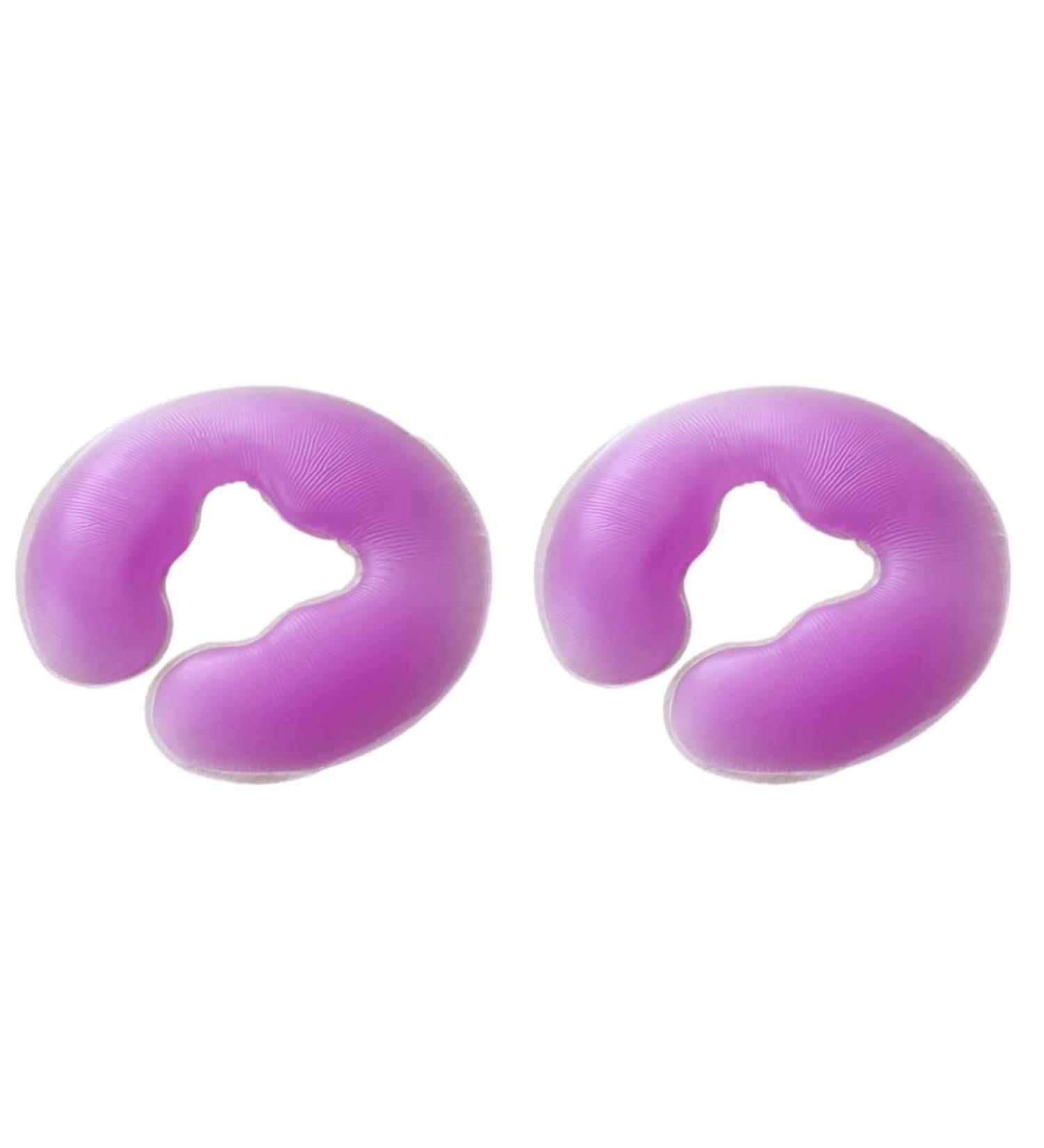 Healeved Beauty Pillow Soft Cushion Set - 2pcs U-Shaped Silicone Spa Pillows for Sleeping & Massage - Purple - Buy Online on GoSupps.com