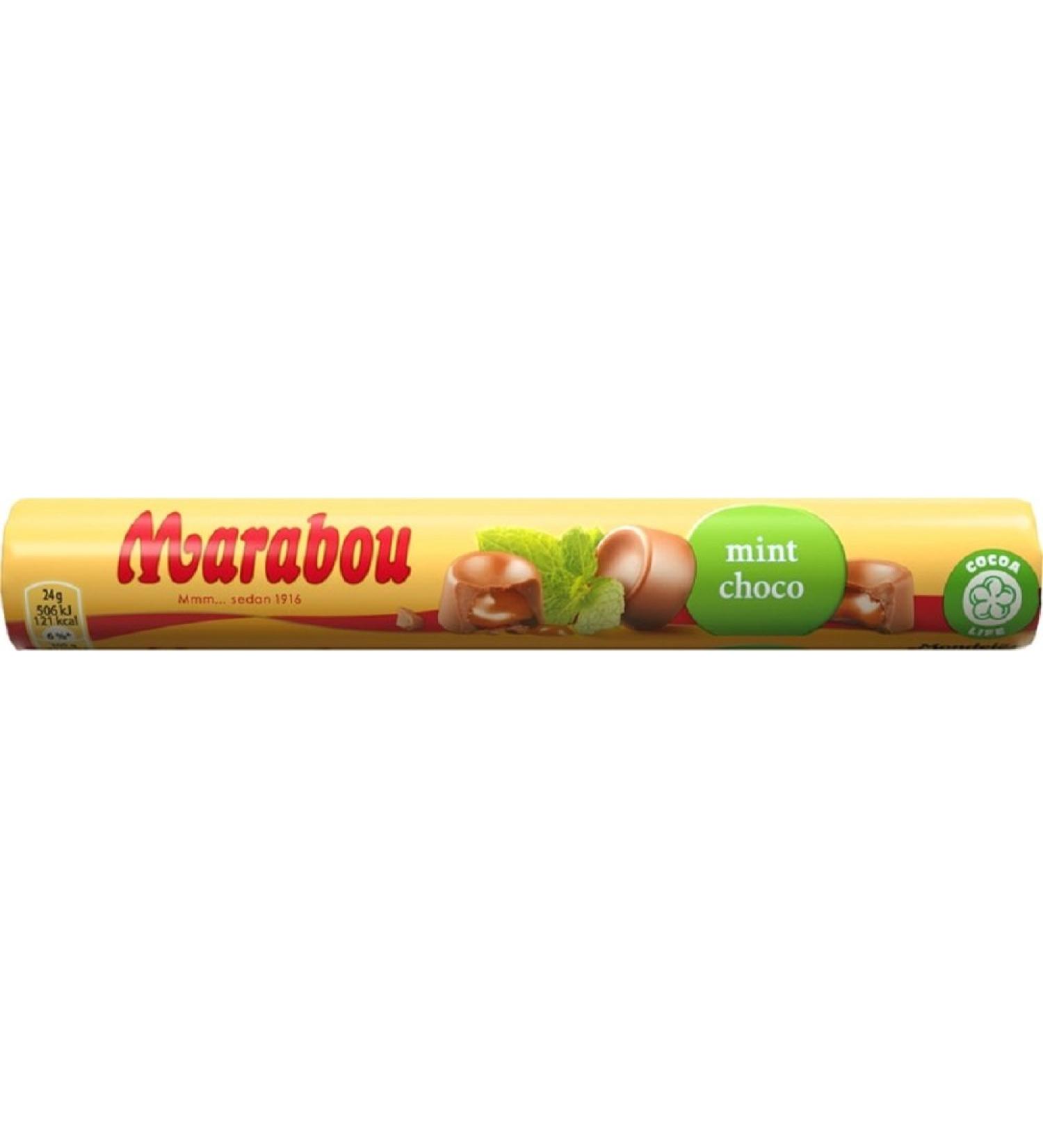Marabou Lot de 2 rouleaux de chocolat Menthe 78 g