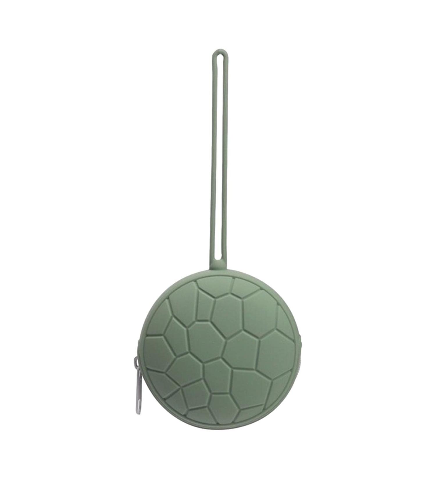Jinmen Baby Silicone Pacifier Holder | Travel Case & Clip with Zipper Lanyard | Green Diaper Bag Accessory - Buy Online on GoSupps.com