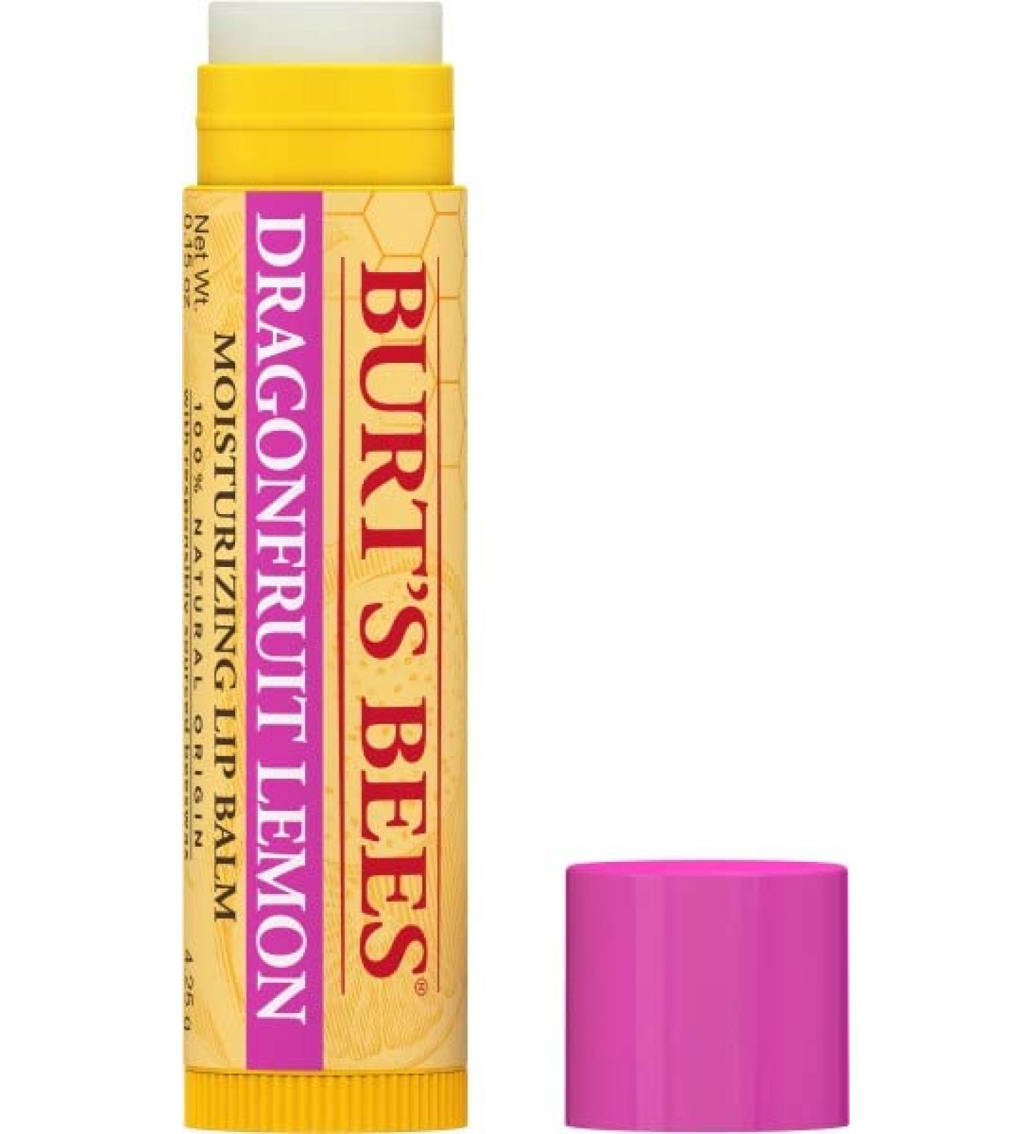 Burt's Bees Dragonfruit Lemon Moisturizing Lip Balm 0.15 oz - Unisex (Pack of 1) - Buy Online on GoSupps.com