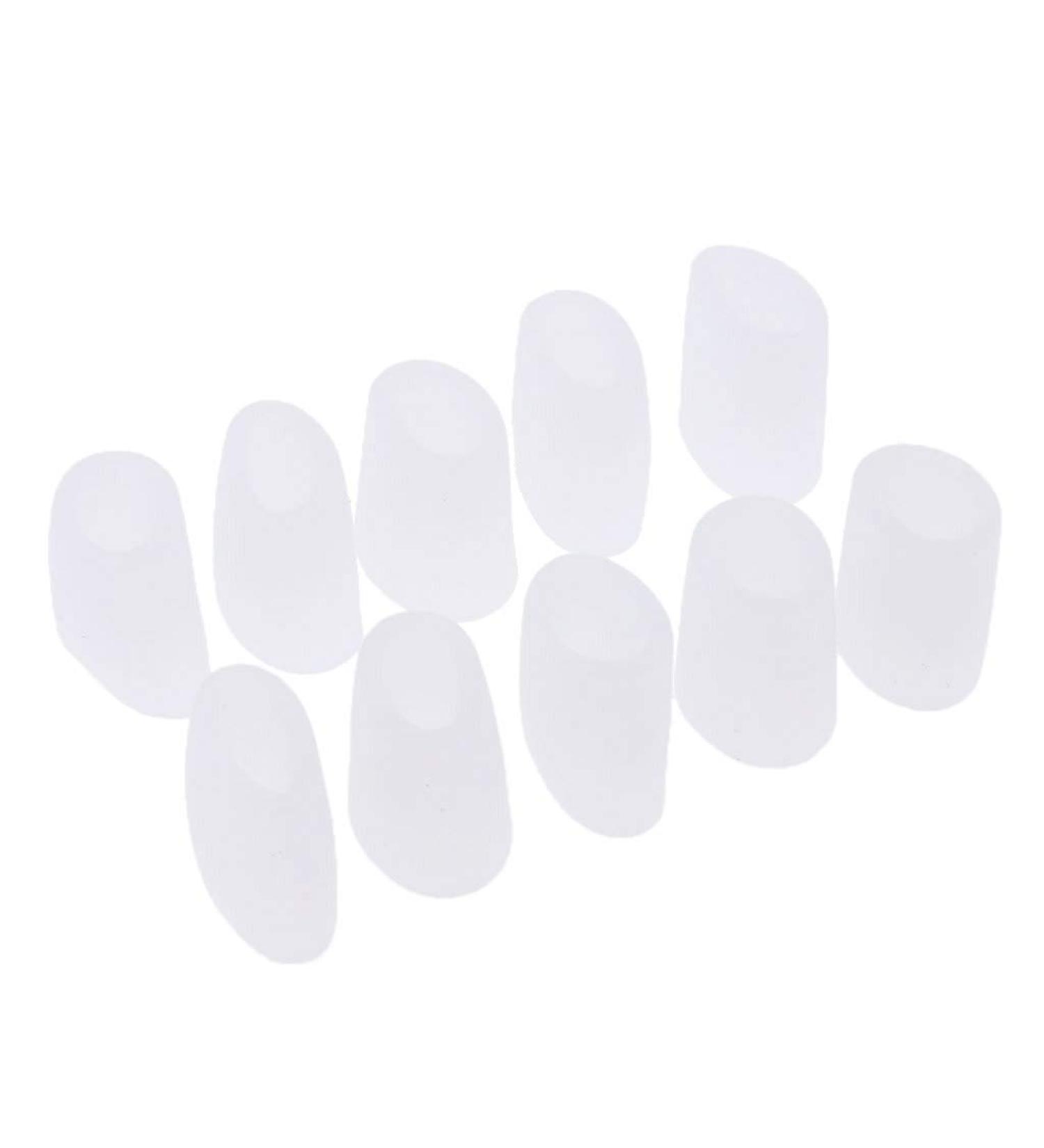 10 Pieces Toe Caps for Blister Protection Perfect for Big & Little Toes | Five Pairs White | International Shipping - Buy Online on GoSupps.com