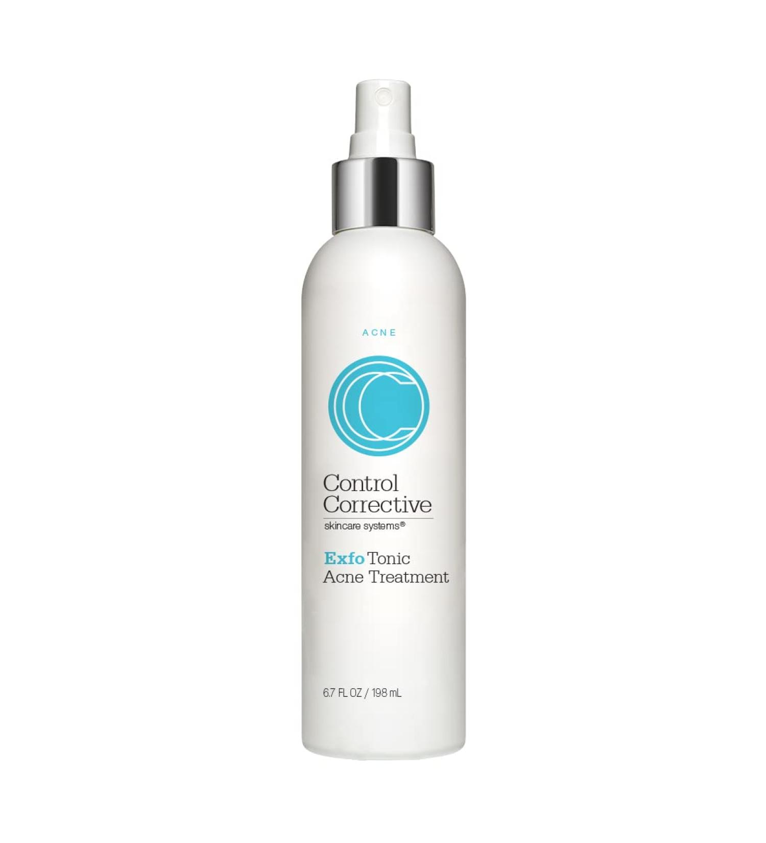 Control Corrective Exfo Tonic Acne Treatment 6.7 Fl Oz - Exfoliating Toner for Oily Skin with Glycolic and Salicylic Acids - Buy Online on GoSupps.com